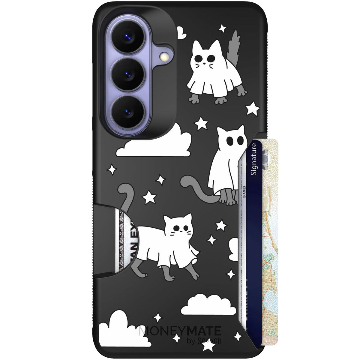 Scooch Moneymate Scaredy Cats case featuring the original Scaredy Cats print