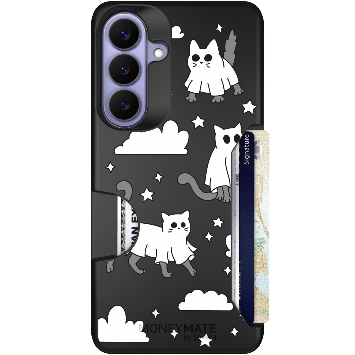 Scooch Moneymate Scaredy Cats case featuring the original Scaredy Cats print
