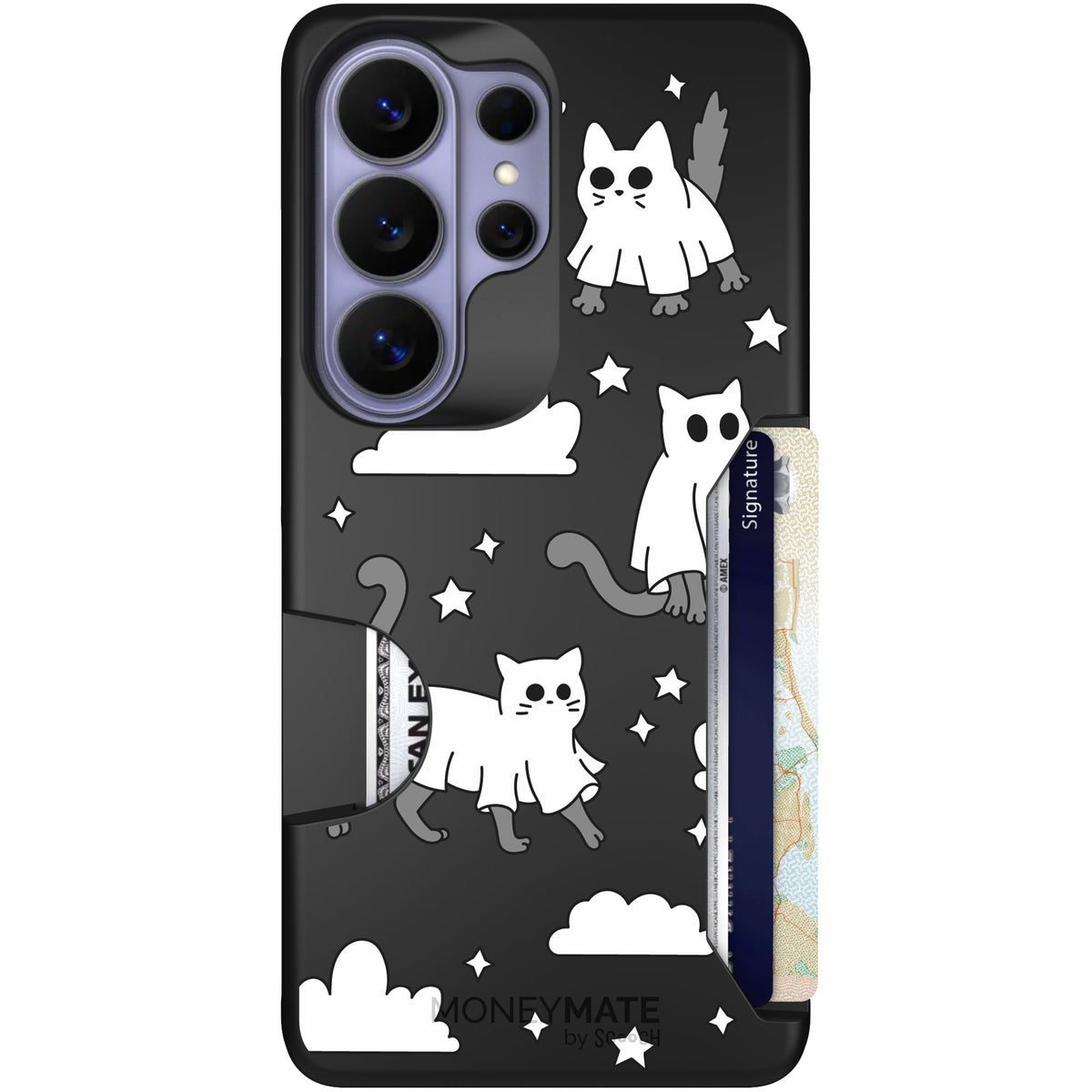 Scooch Moneymate Scaredy Cats case featuring the original Scaredy Cats print