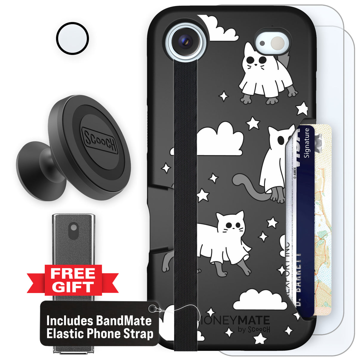 Scooch Moneymate Scaredy Cats defender bundle featuring the original Scaredy Cats print