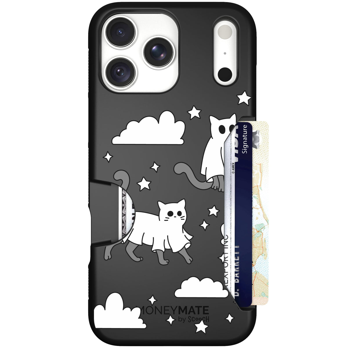 Scooch Moneymate Scaredy Cats case featuring the original Scaredy Cats print