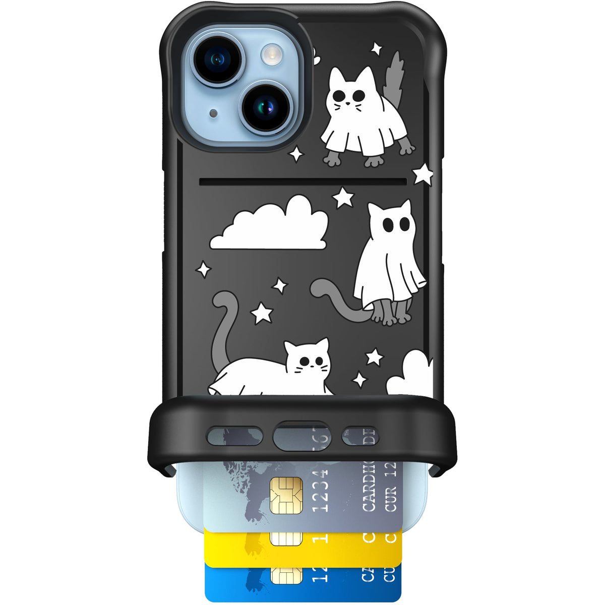 Scooch Wingmate Scaredy Cats case featuring the original Scaredy Cats print
