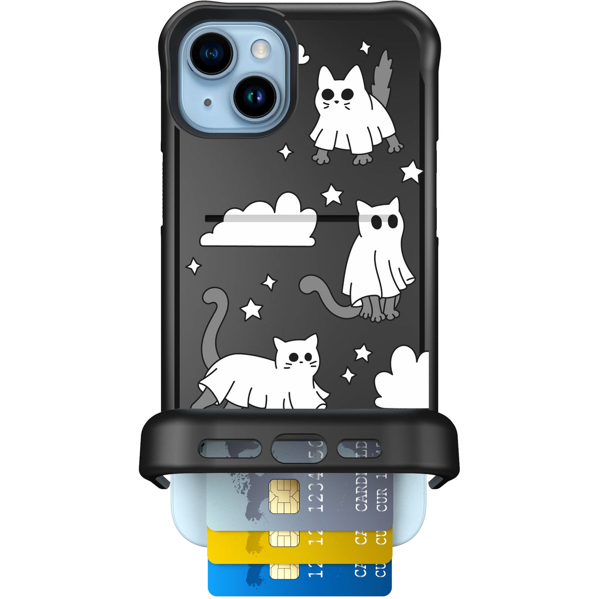 Scooch Wingmate Scaredy Cats case featuring the original Scaredy Cats print