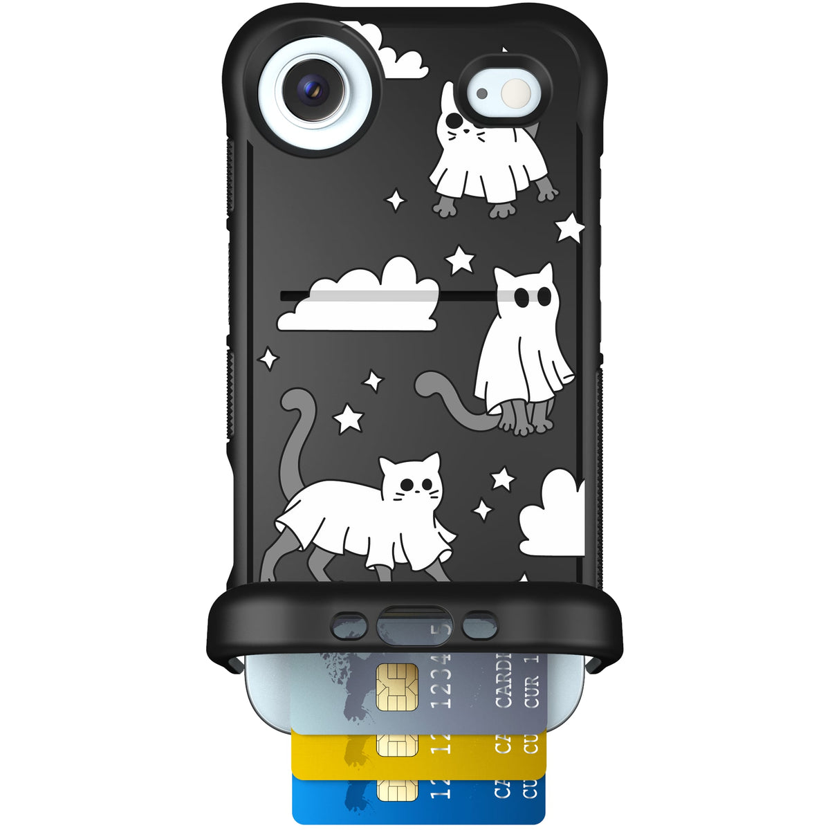 Scooch Wingmate Scaredy Cats case featuring the original Scaredy Cats print