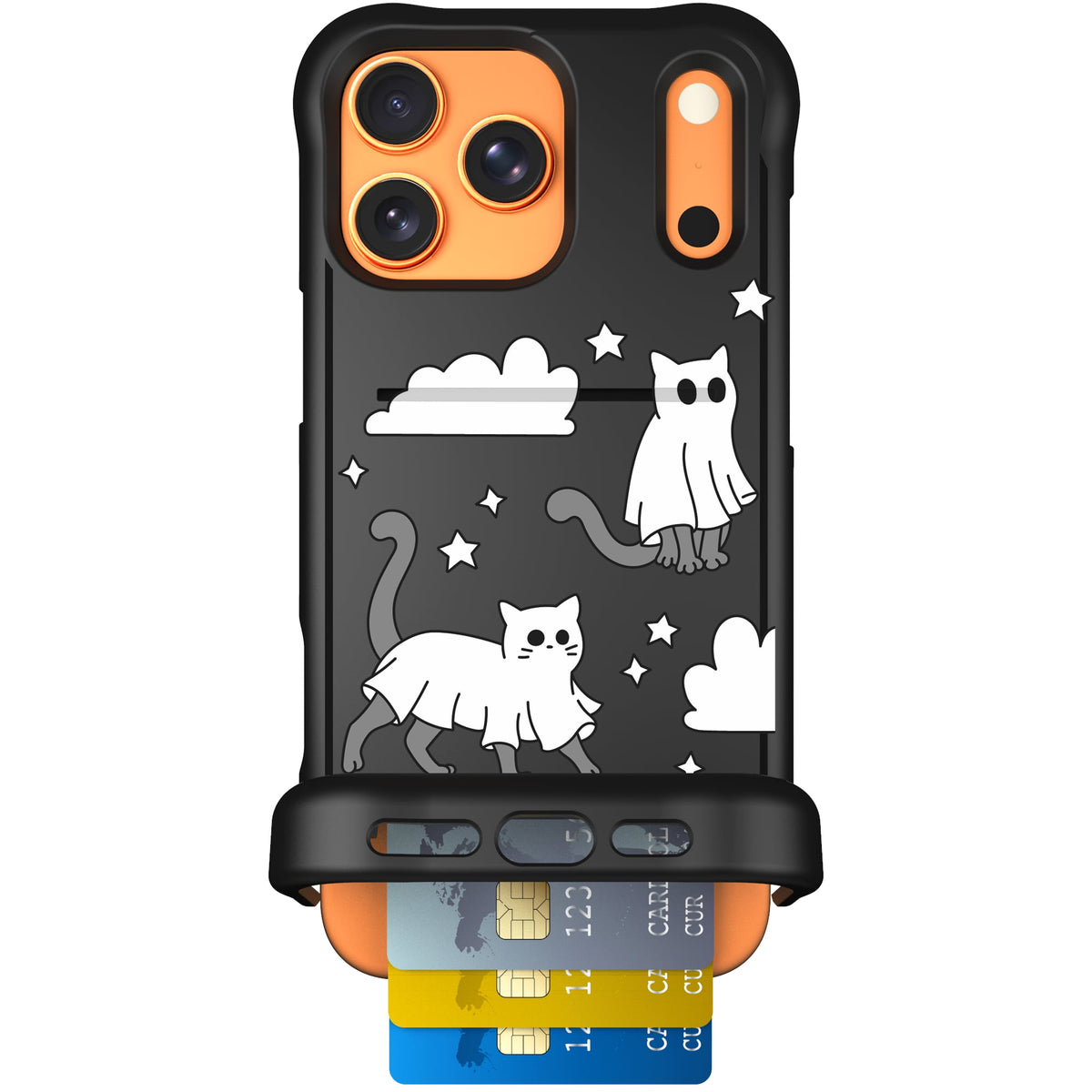 Scooch Wingmate Scaredy Cats case featuring the original Scaredy Cats print