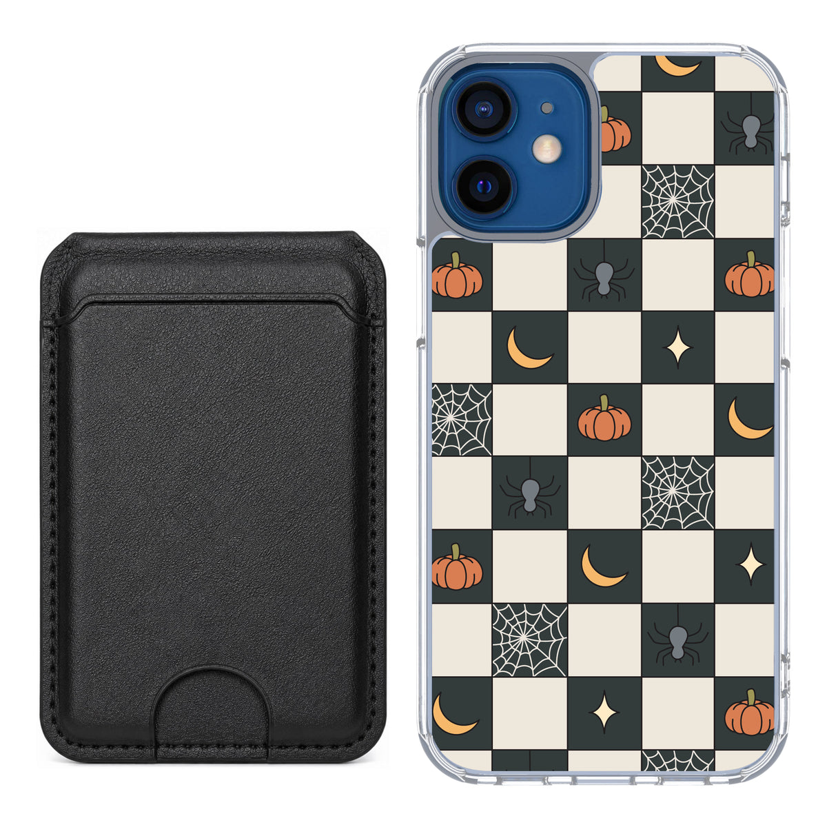 Scooch MagCase Spooky Squares black magwallet bundle featuring the original Spooky Squares print