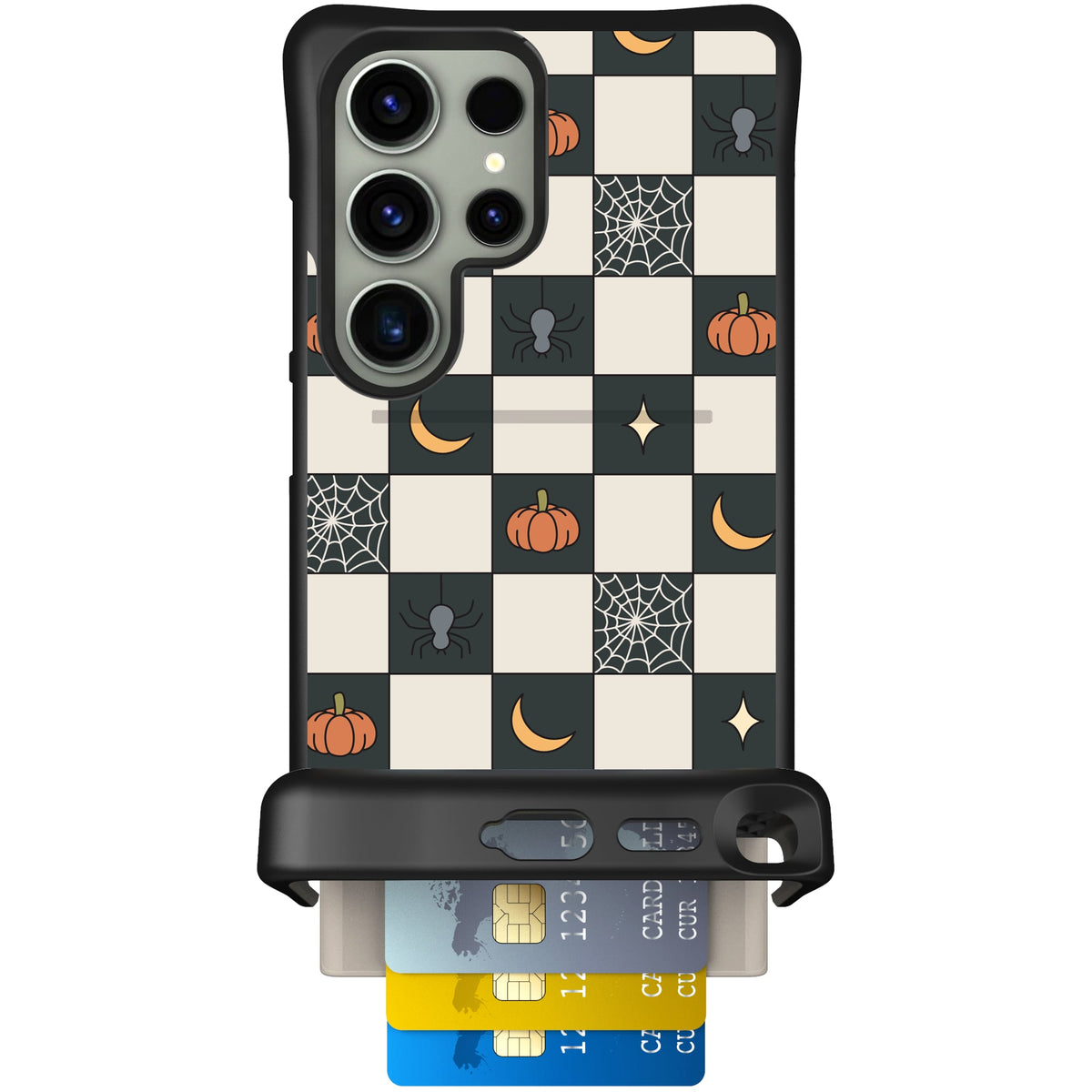 Scooch Wingmate Spooky Squares case featuring the original Spooky Squares print