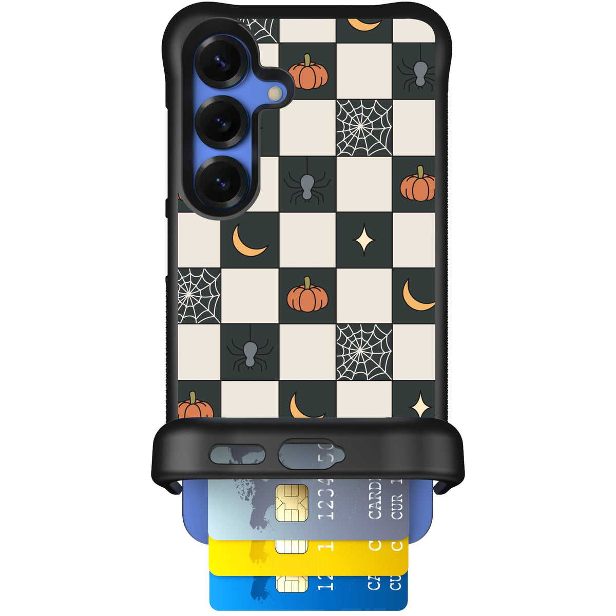 Scooch Wingmate Spooky Squares case featuring the original Spooky Squares print