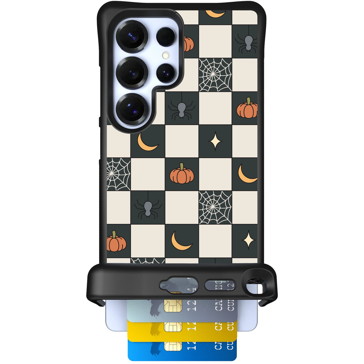 Scooch Wingmate Spooky Squares case featuring the original Spooky Squares print