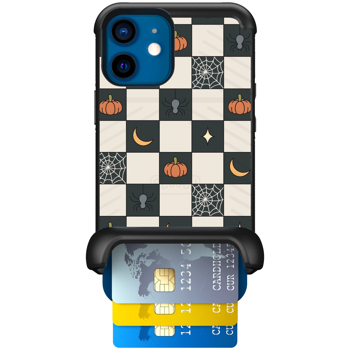 Scooch Wingmate Spooky Squares case featuring the original Spooky Squares print