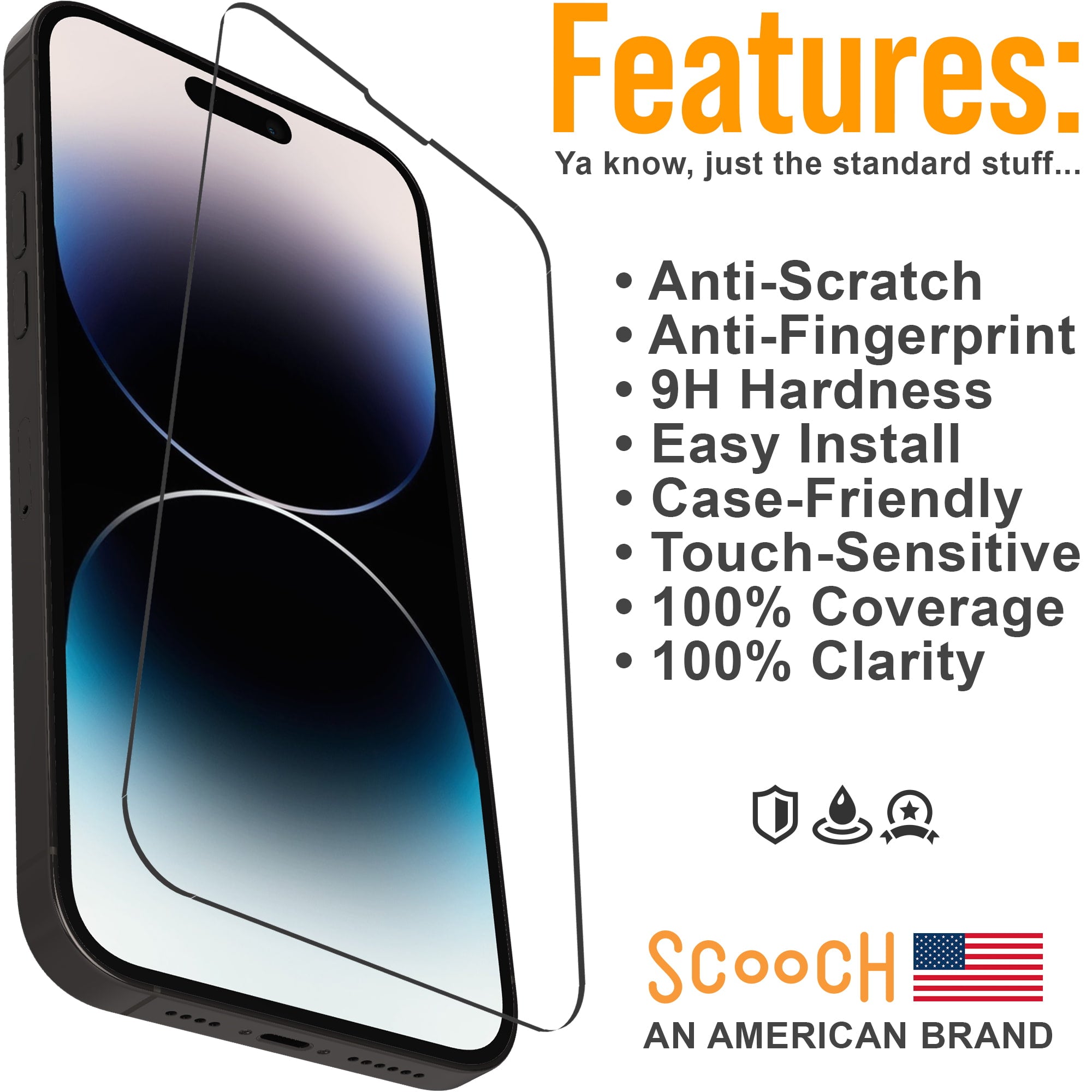 Scooch Glass screen protector features