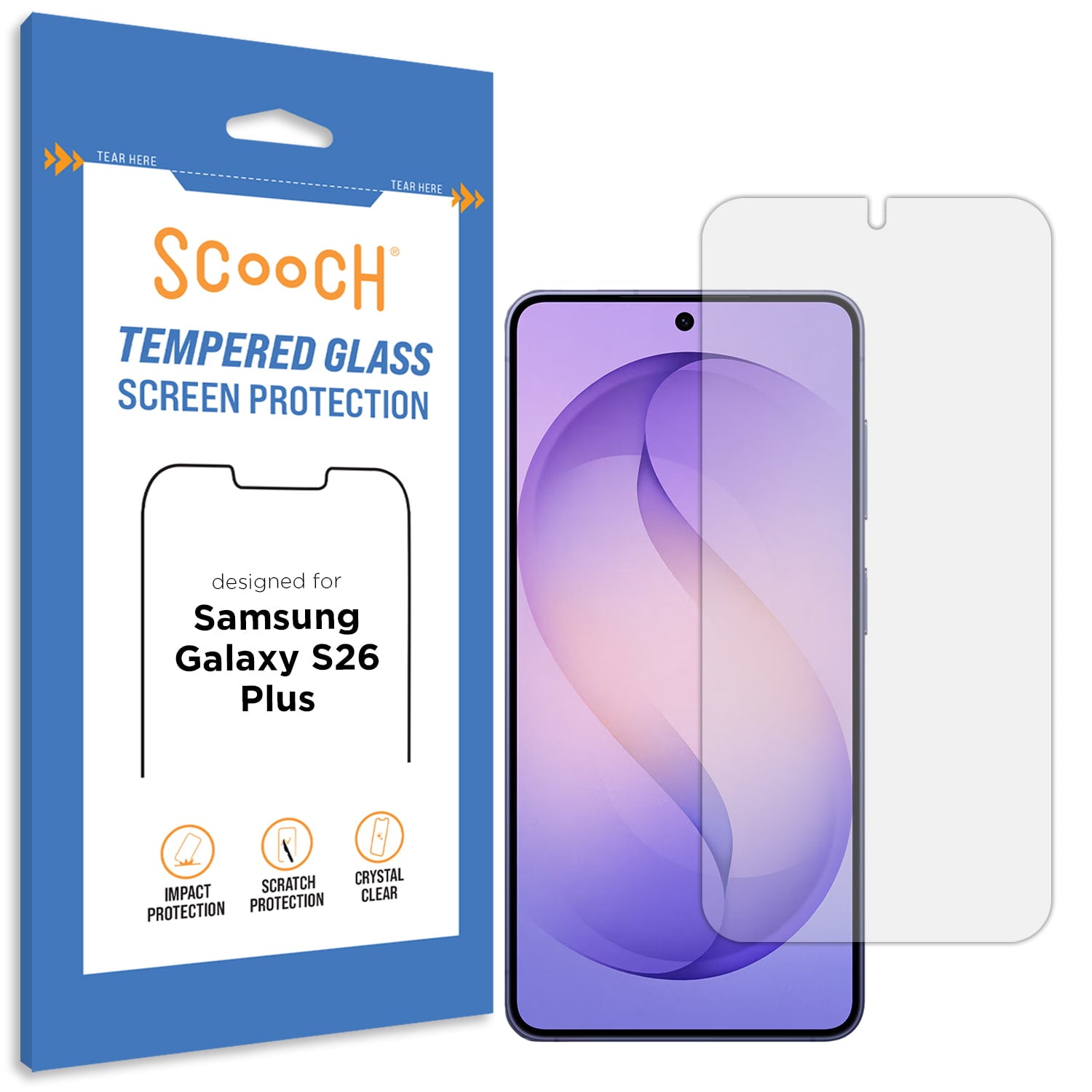 Scooch Glass screen protector for Galaxy S26+