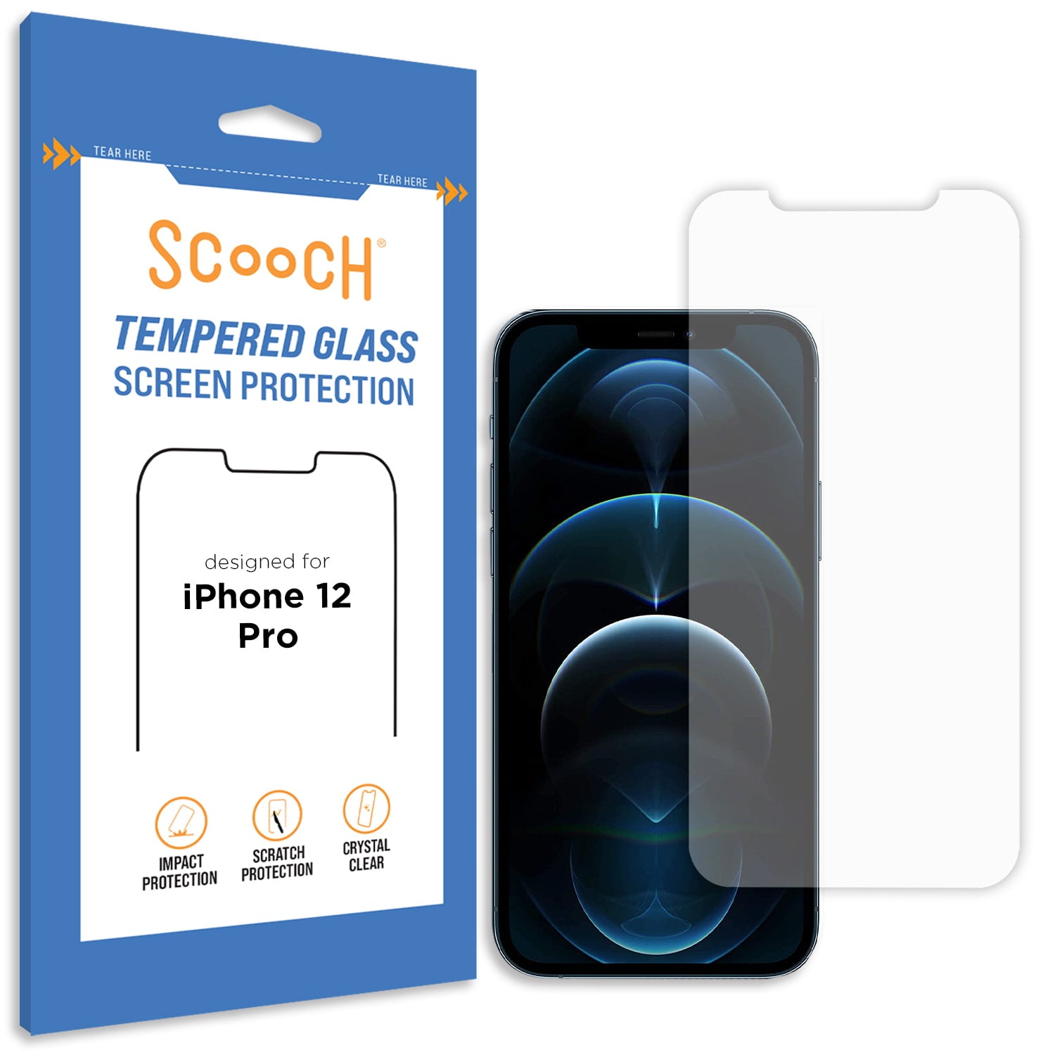 Scooch Glass screen protector for iPhone 12 Pro