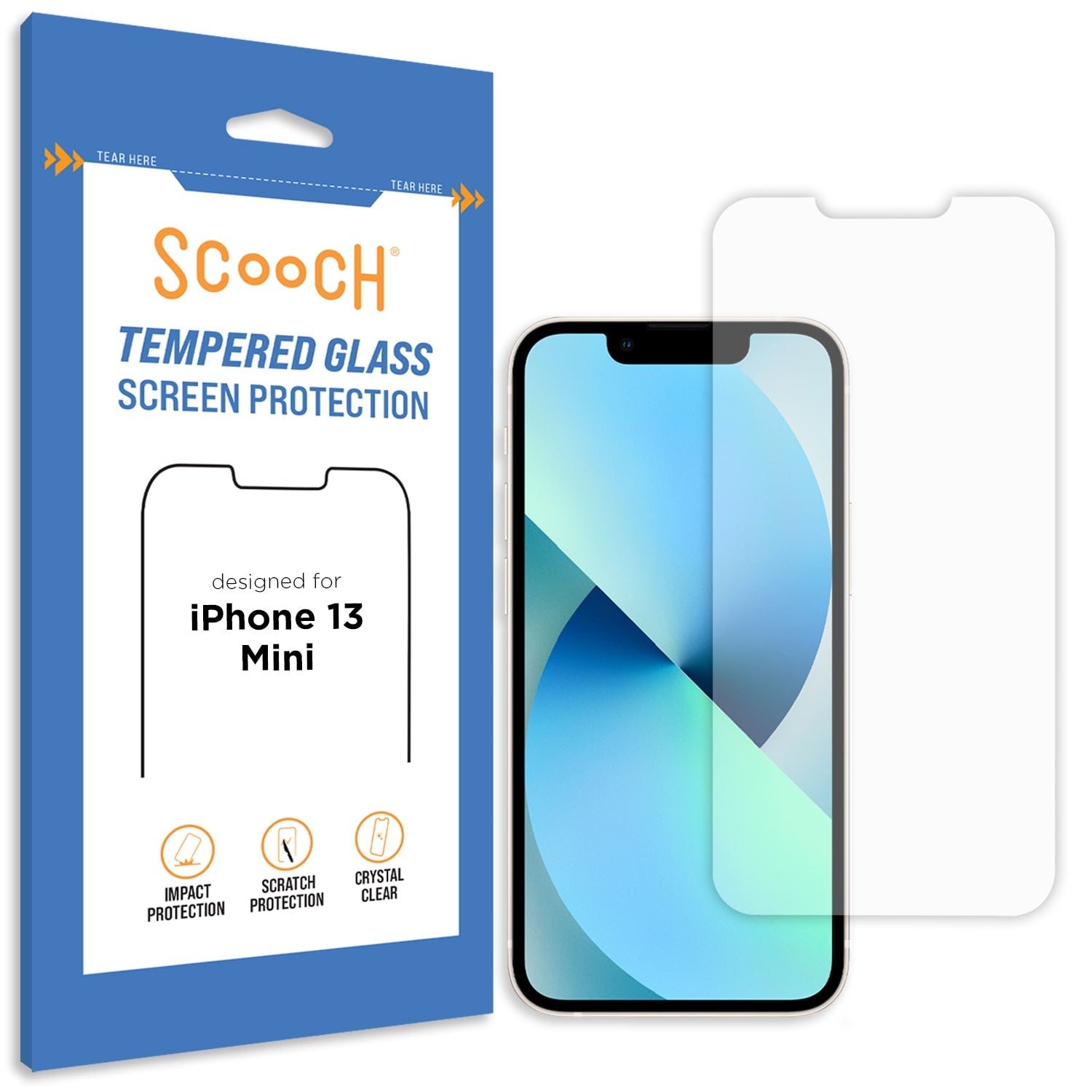 Scooch Glass screen protector for iPhone 13 mini