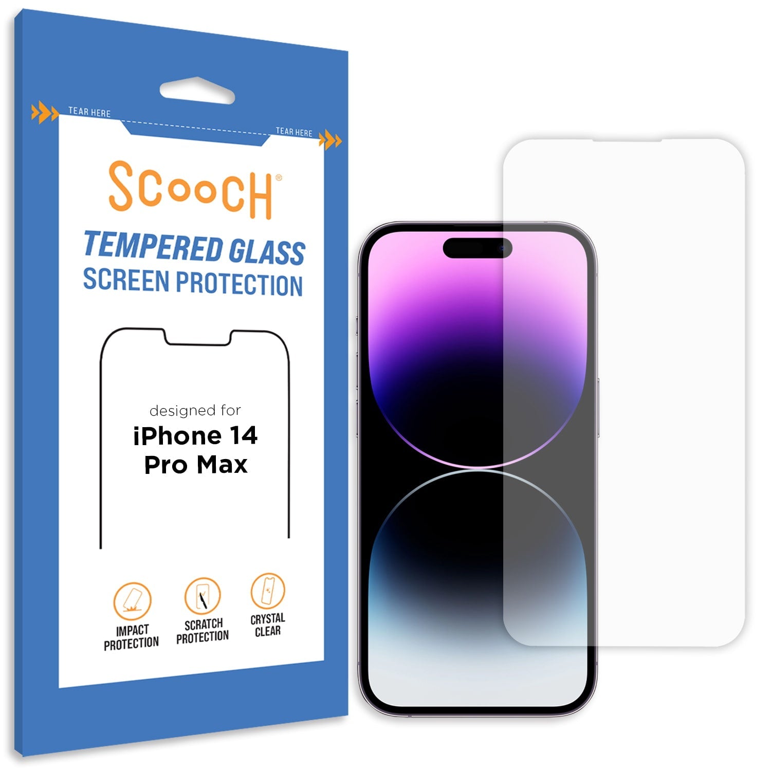 Scooch Glass screen protector for iPhone 14 Pro Max