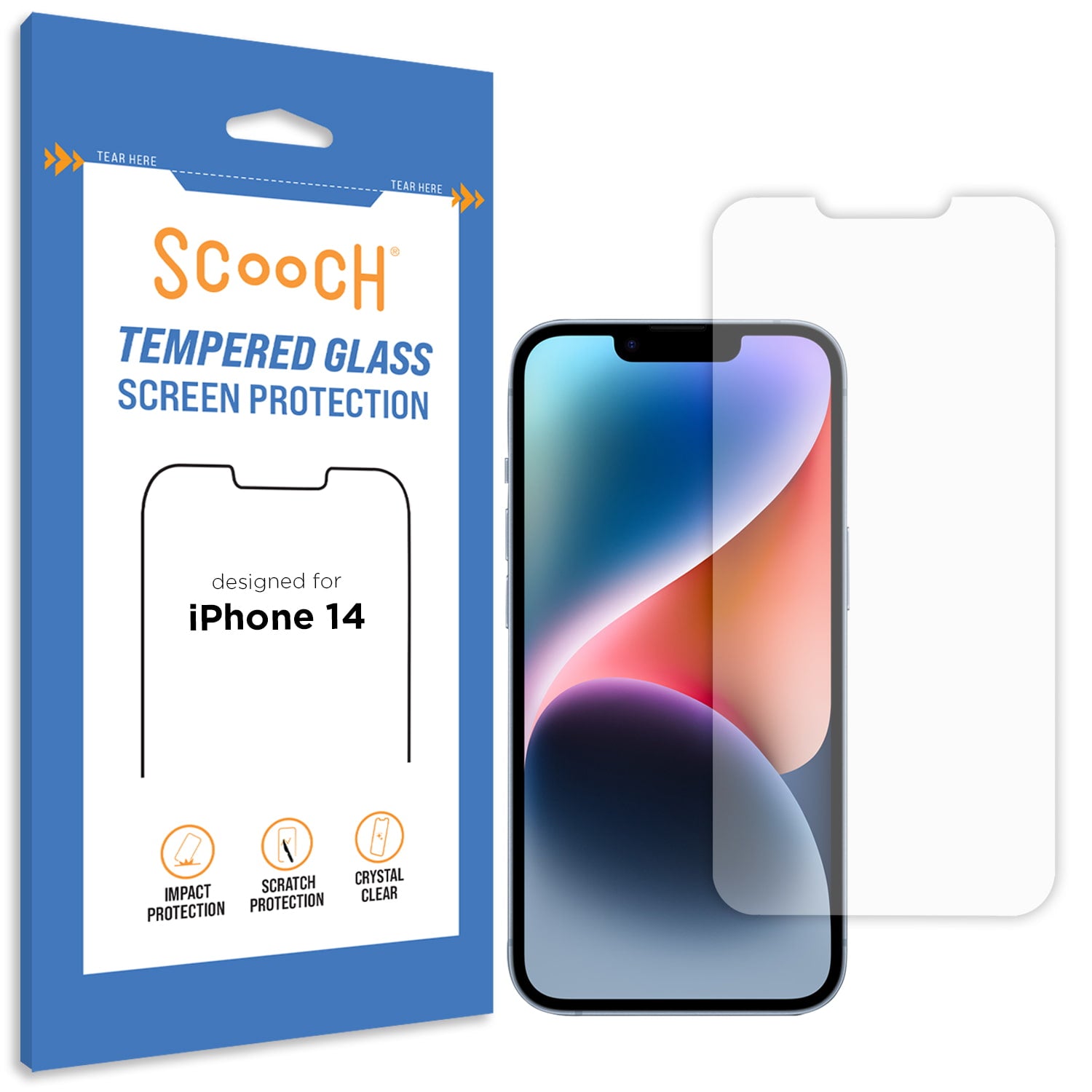 Scooch Glass screen protector for iPhone 14