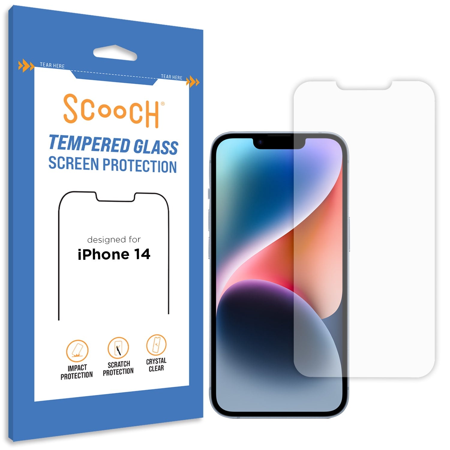 Scooch Glass screen protector for iPhone 14