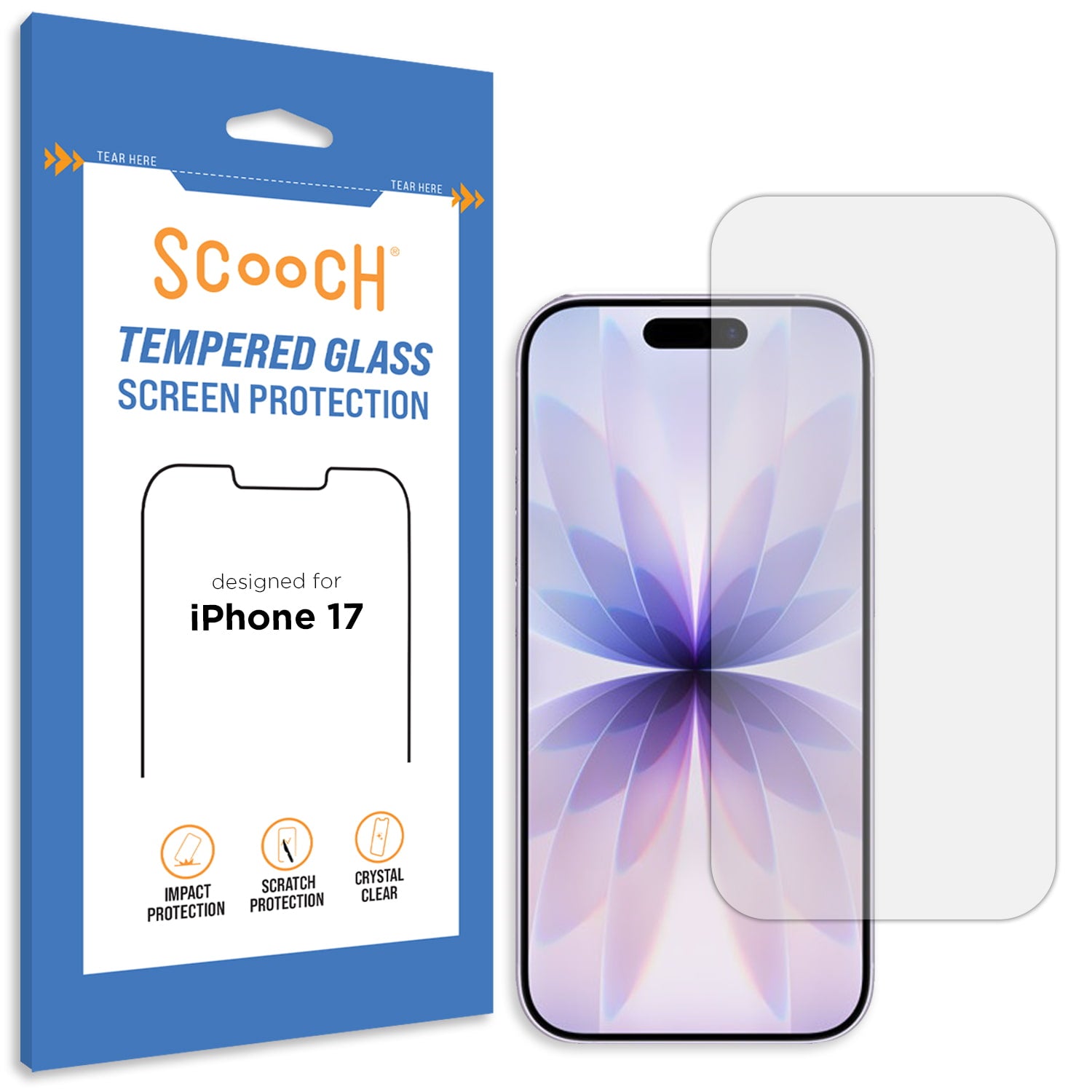 Scooch Glass screen protector for iPhone 17