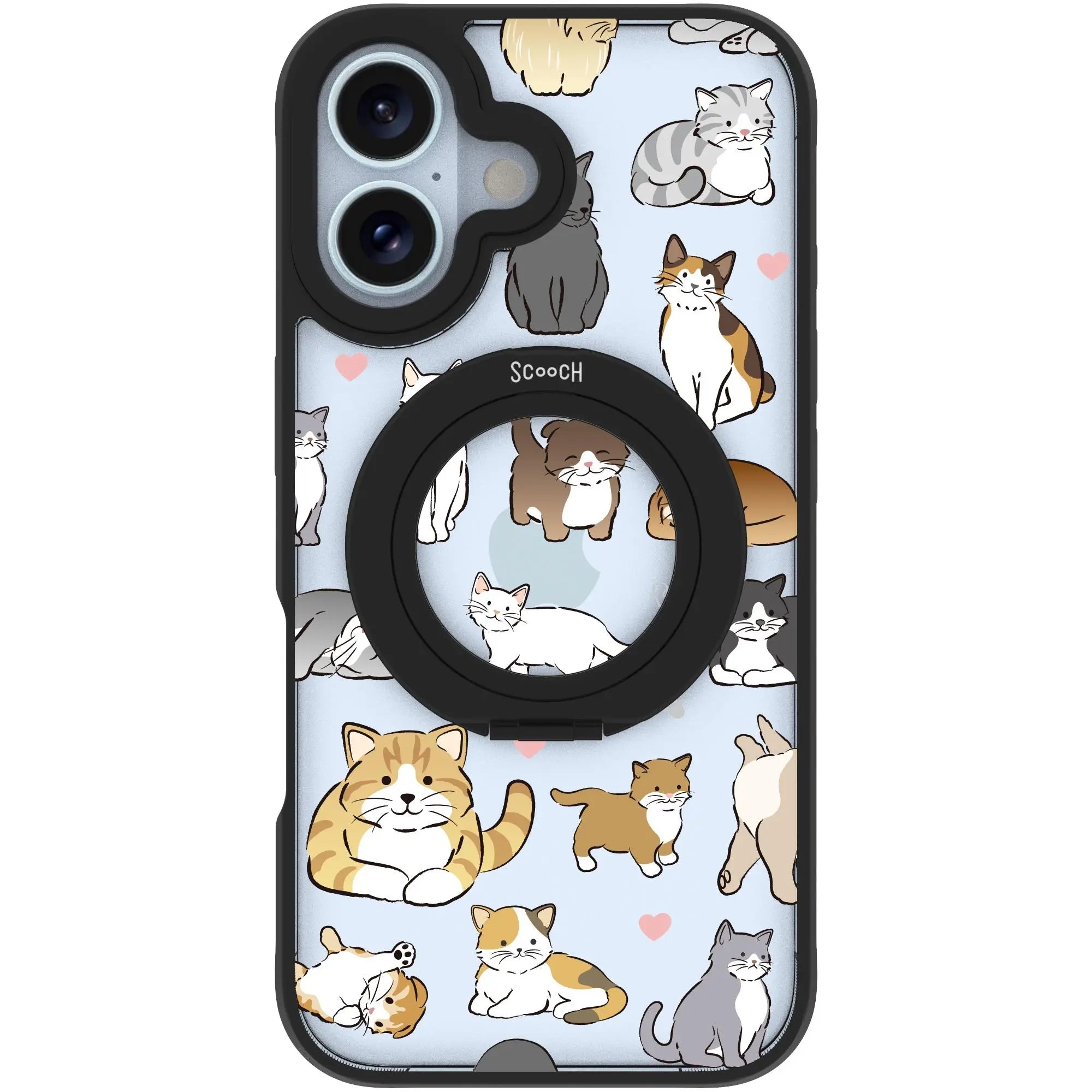 Scooch MagCase in Cat Party | Ultra Strong Magnetic Case for MagSafe iPhone 16 - HaloCase Case Only