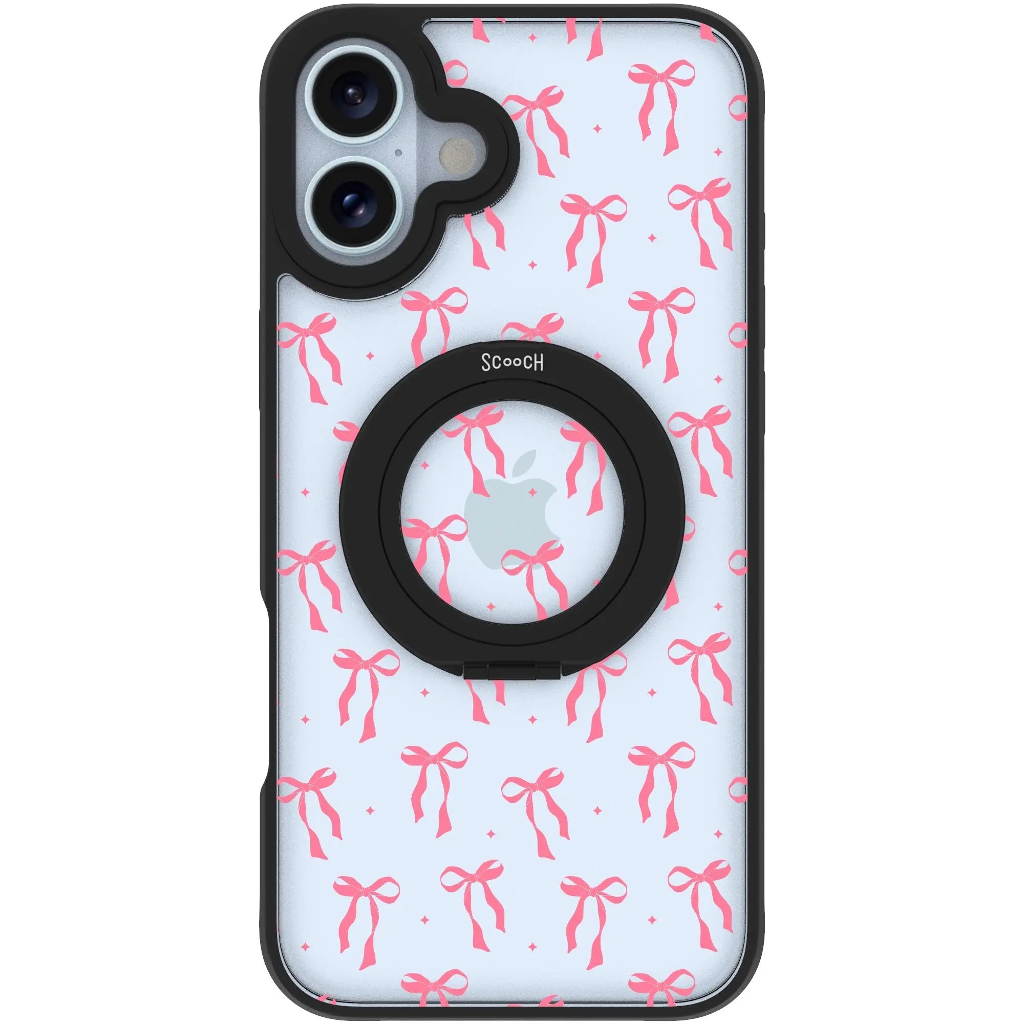 Scooch MagCase in Pink Bows | Ultra Strong Magnetic Case for MagSafe iPhone 16 Plus - HaloCase Case Only