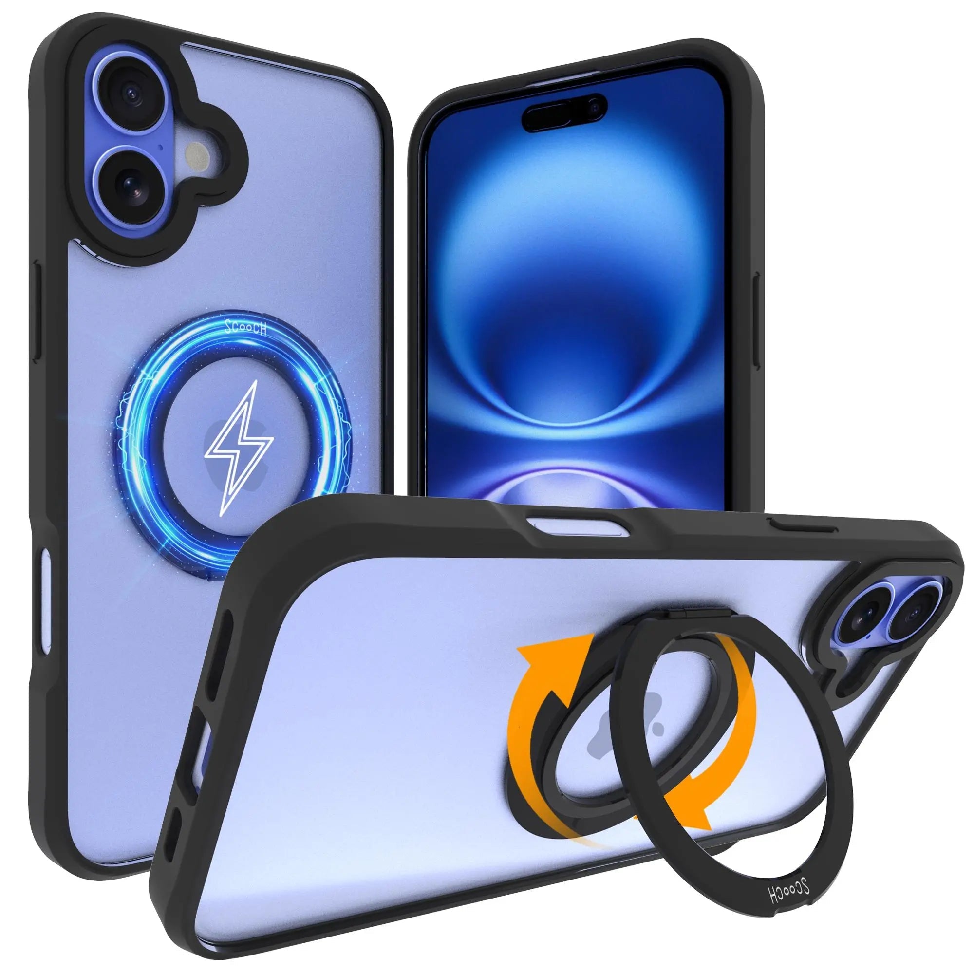 Scooch MagCase in Tuxedo Clear | Ultra Strong Magnetic Case for MagSafe iPhone 16 Plus - HaloCase Case Only