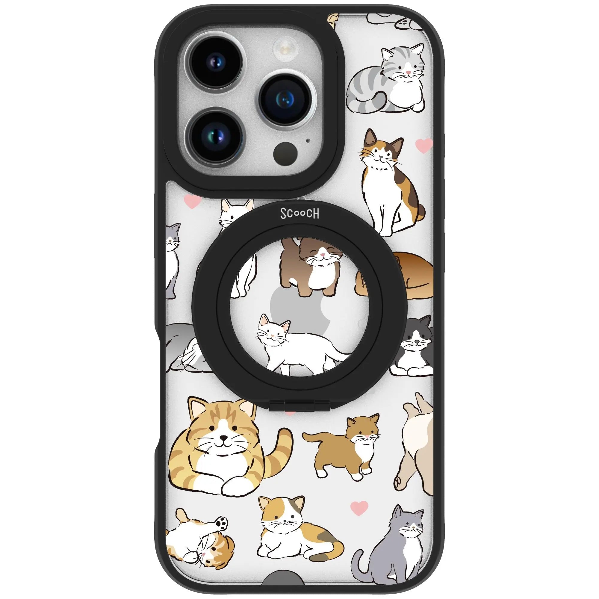 Scooch MagCase in Cat Party | Ultra Strong Magnetic Case for MagSafe iPhone 16 Pro - HaloCase Case Only