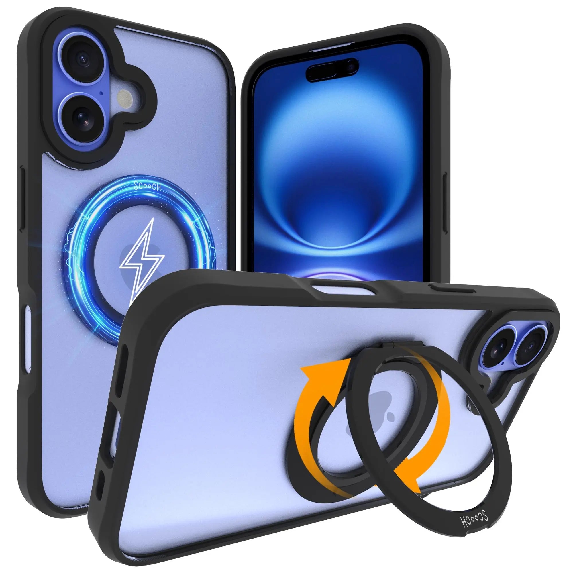 Scooch MagCase in Tuxedo Clear | Ultra Strong Magnetic Case for MagSafe iPhone 16 - HaloCase Case Only