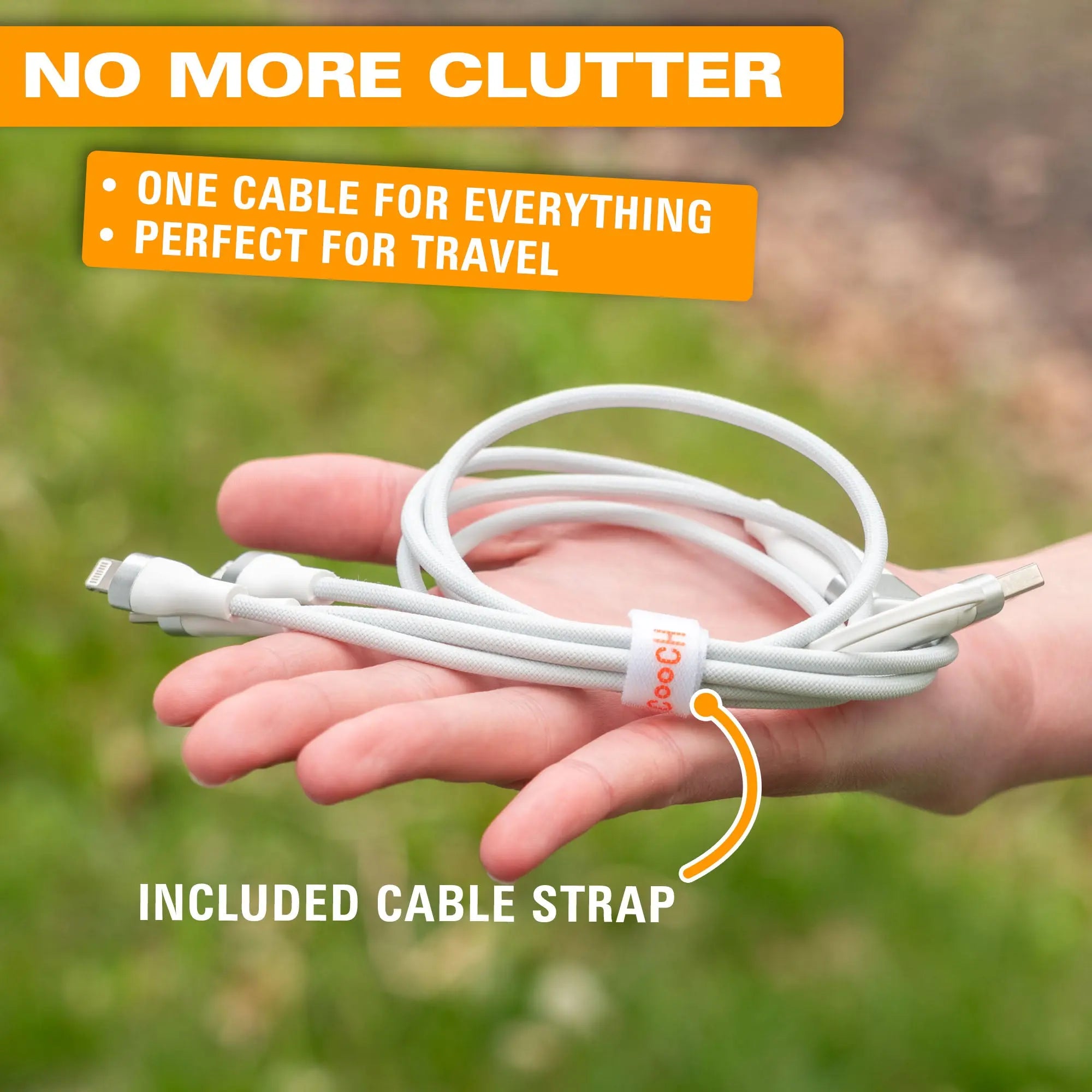 Scooch-JuiceCord 6-in-1 - 65W Charging Cable (4FT) with USB-A, USB-C, Micro USB, and Lightning-
