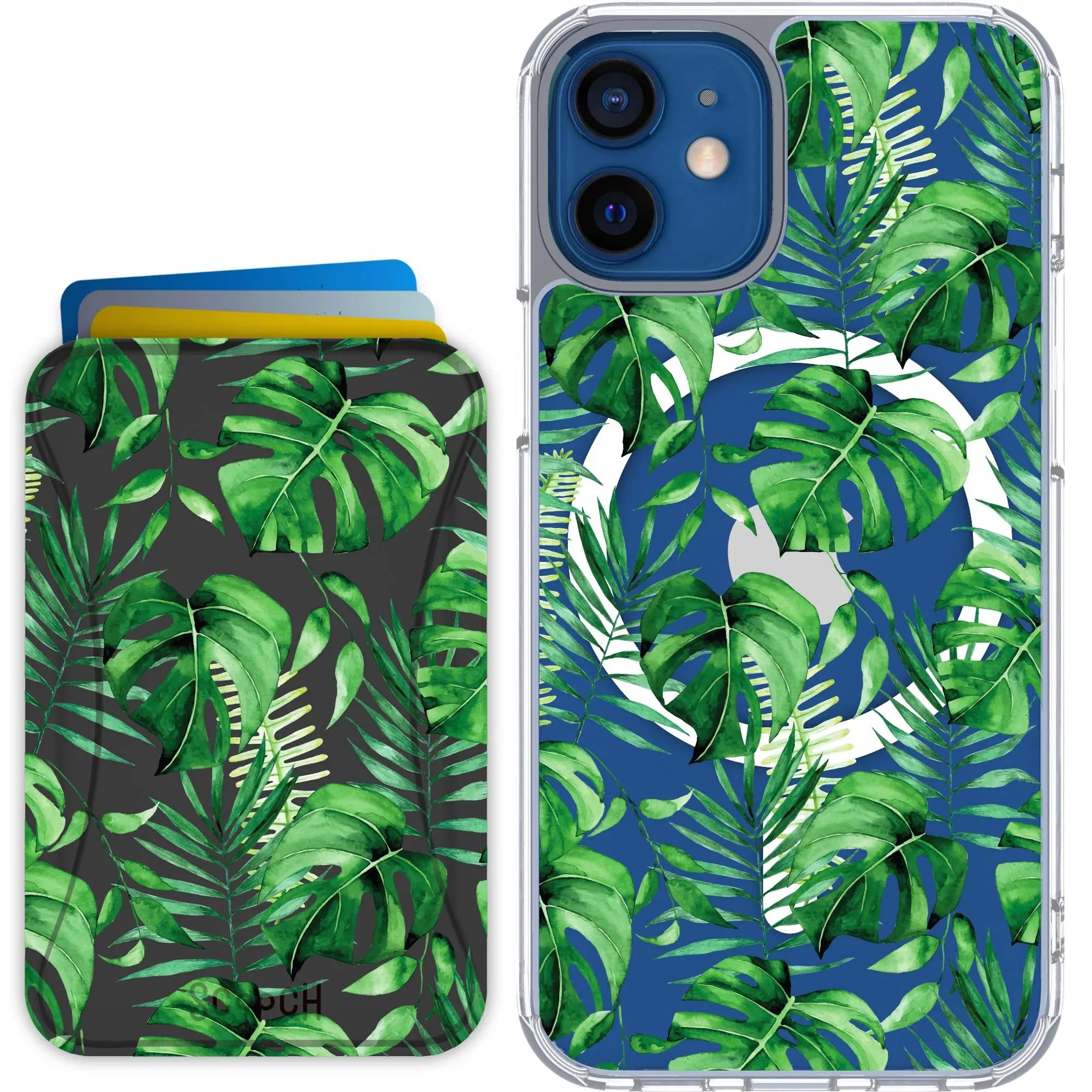 Scooch-MagCase + MagWallet 2.0 MixMatch Bundle for iPhone 12 Mini-Monstera