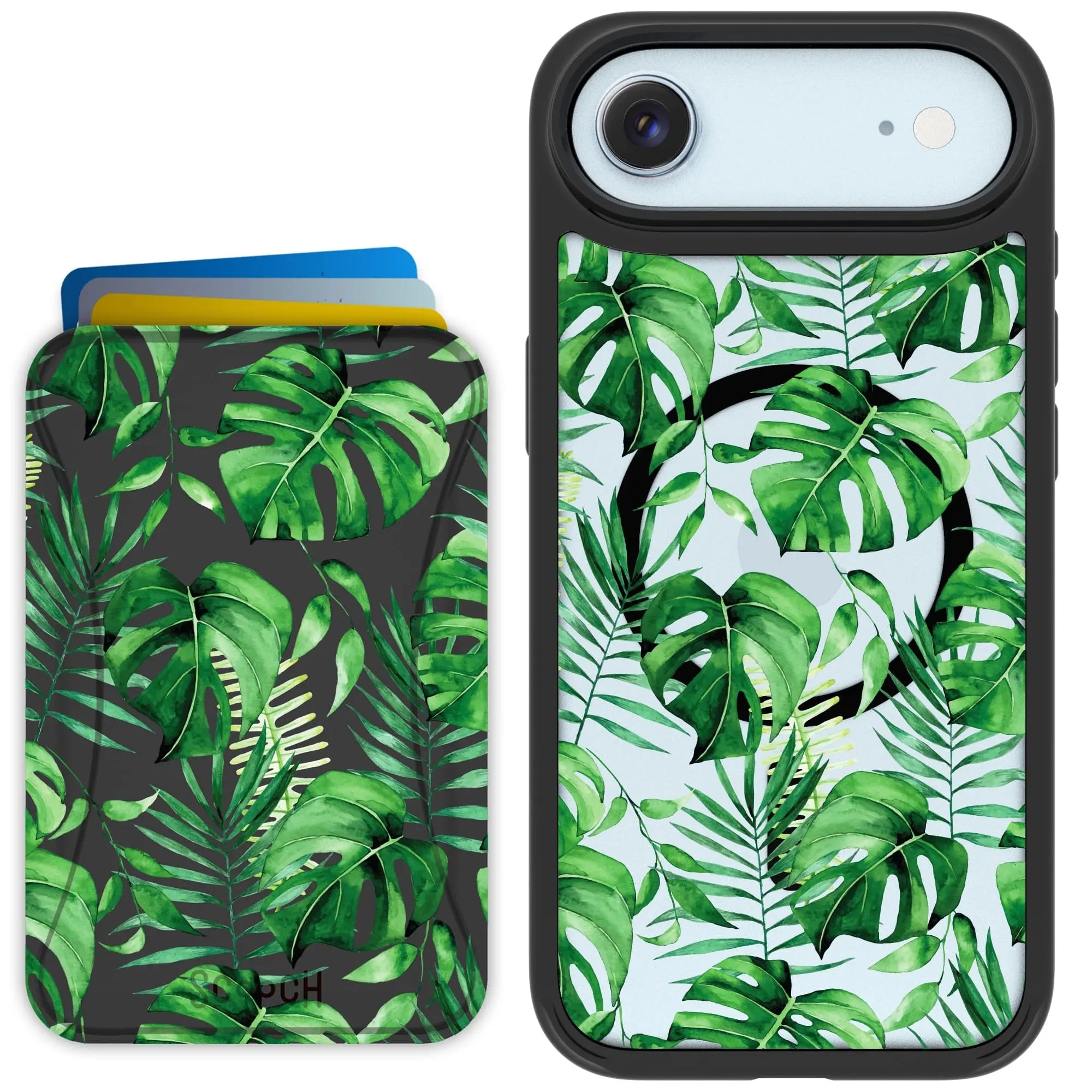 Scooch-MagCase + MagWallet 2.0 MixMatch Bundle for iPhone Air-Monstera