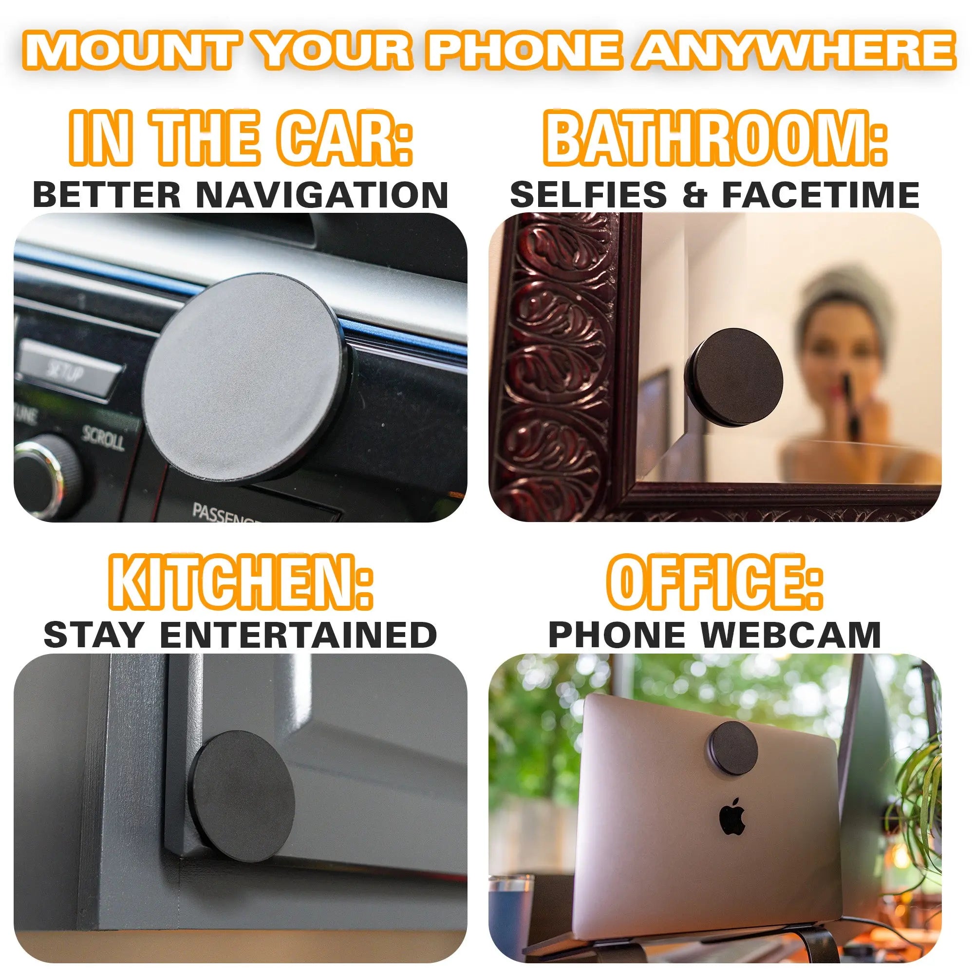 Scooch-MagMount Flat - MagSafe Mount for Wall, Mirror, and Car-