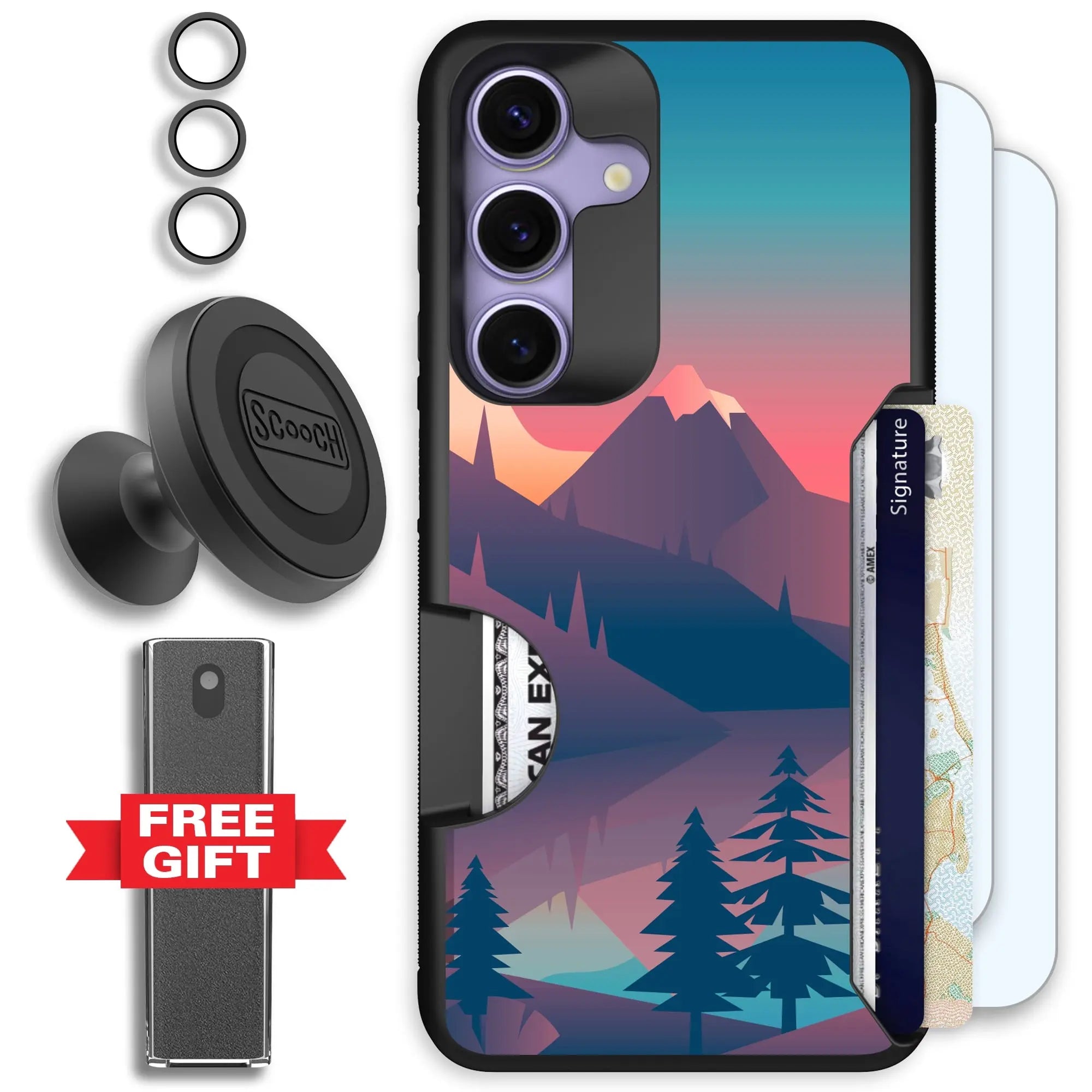 Scooch-Moneymate Defender Bundle for Samsung Galaxy S25-Mountain-Range