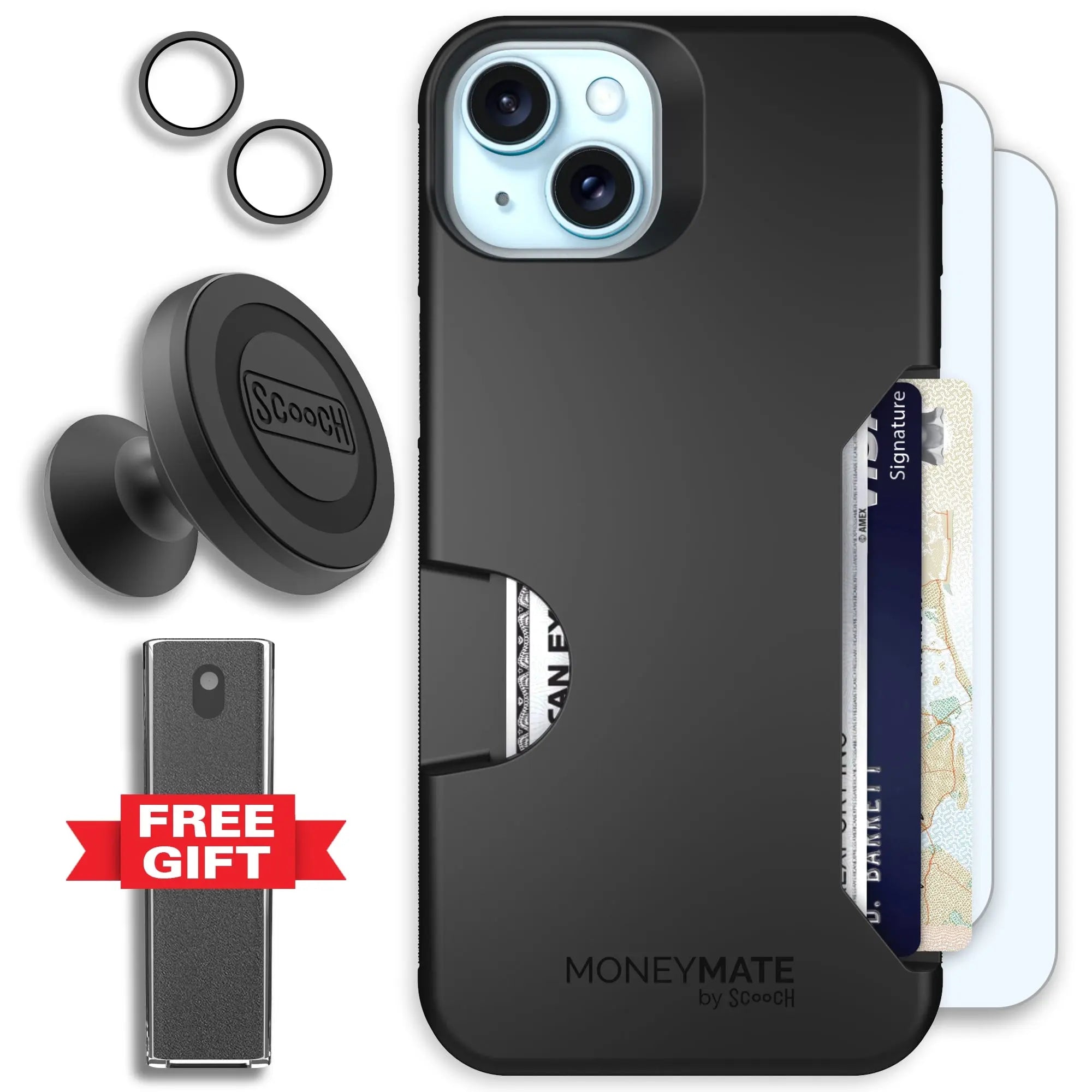 Scooch-Moneymate Defender Bundle for iPhone 14 Plus-Black