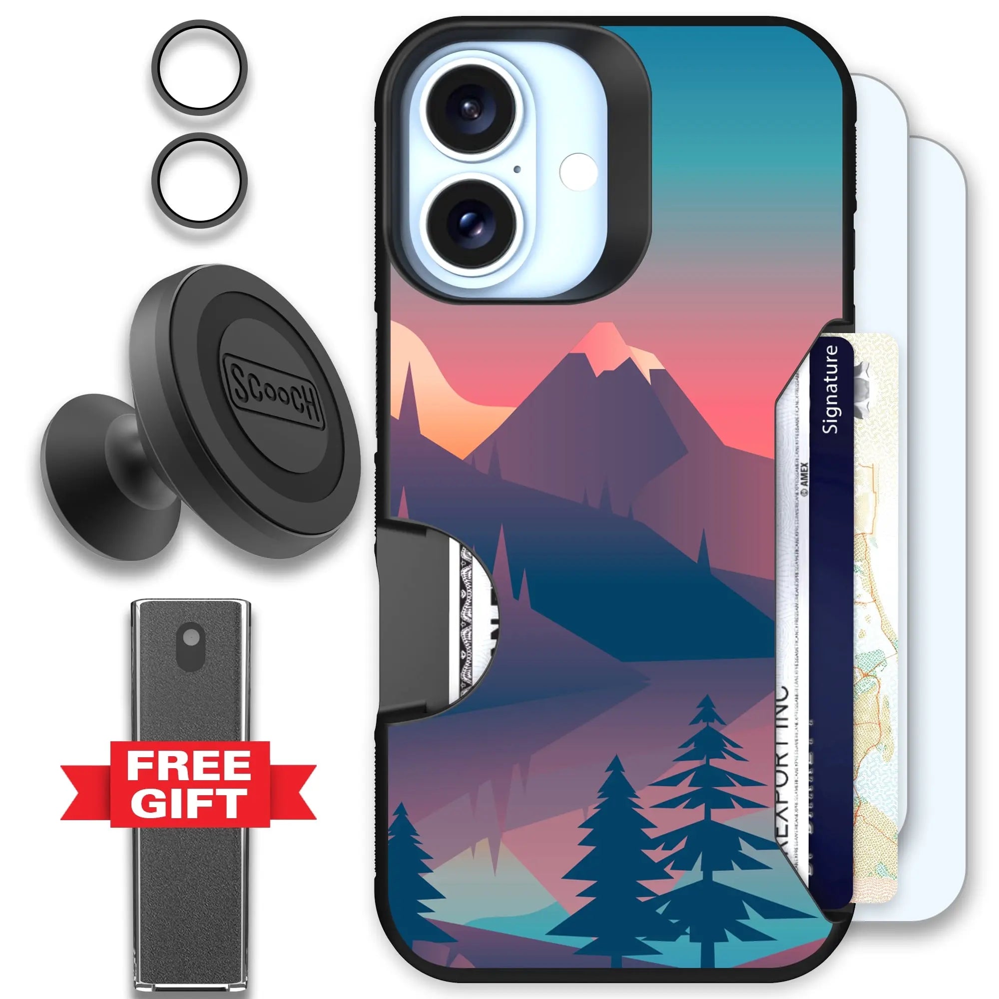 Scooch-Moneymate Defender Bundle for iPhone 16-Mountain-Range