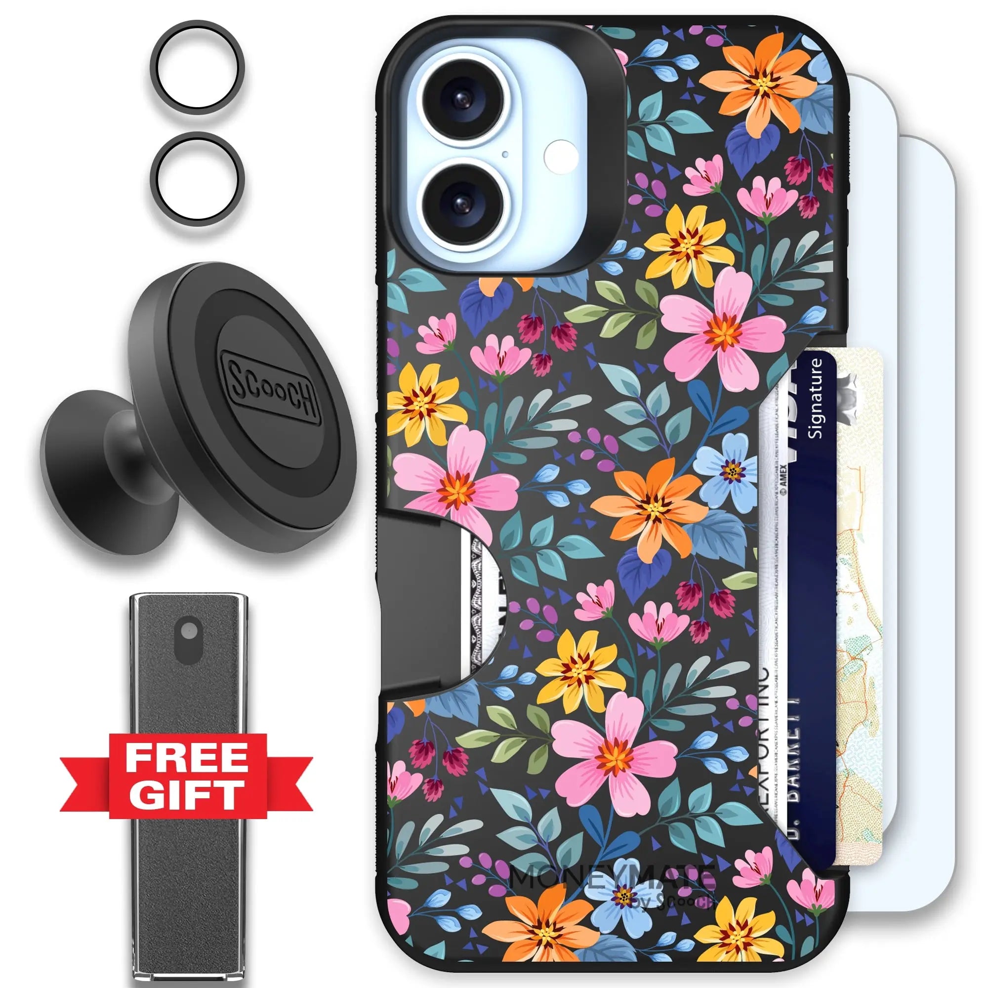 Scooch-Moneymate Defender Bundle for iPhone 16 Plus-Full-Bloom