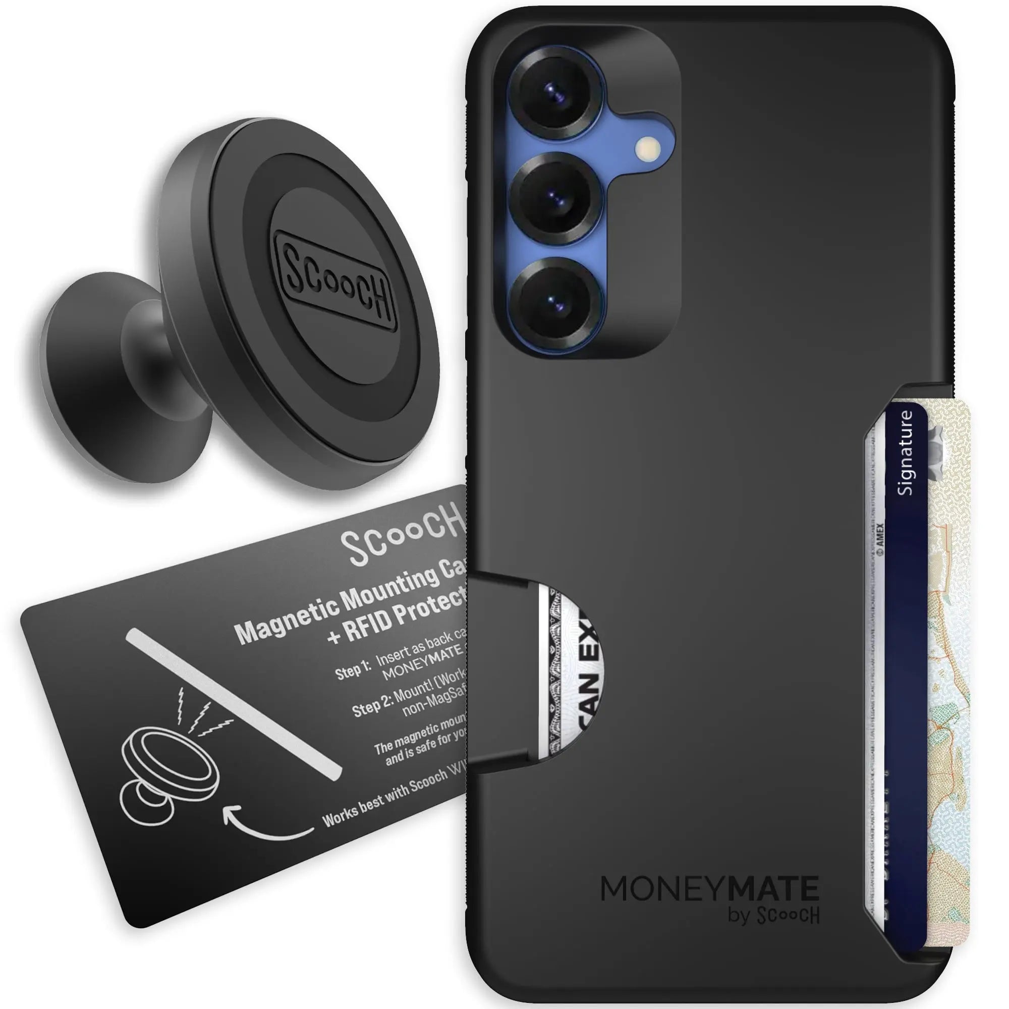 Scooch-Moneymate Starter Bundle for Samsung Galaxy S25+-Black
