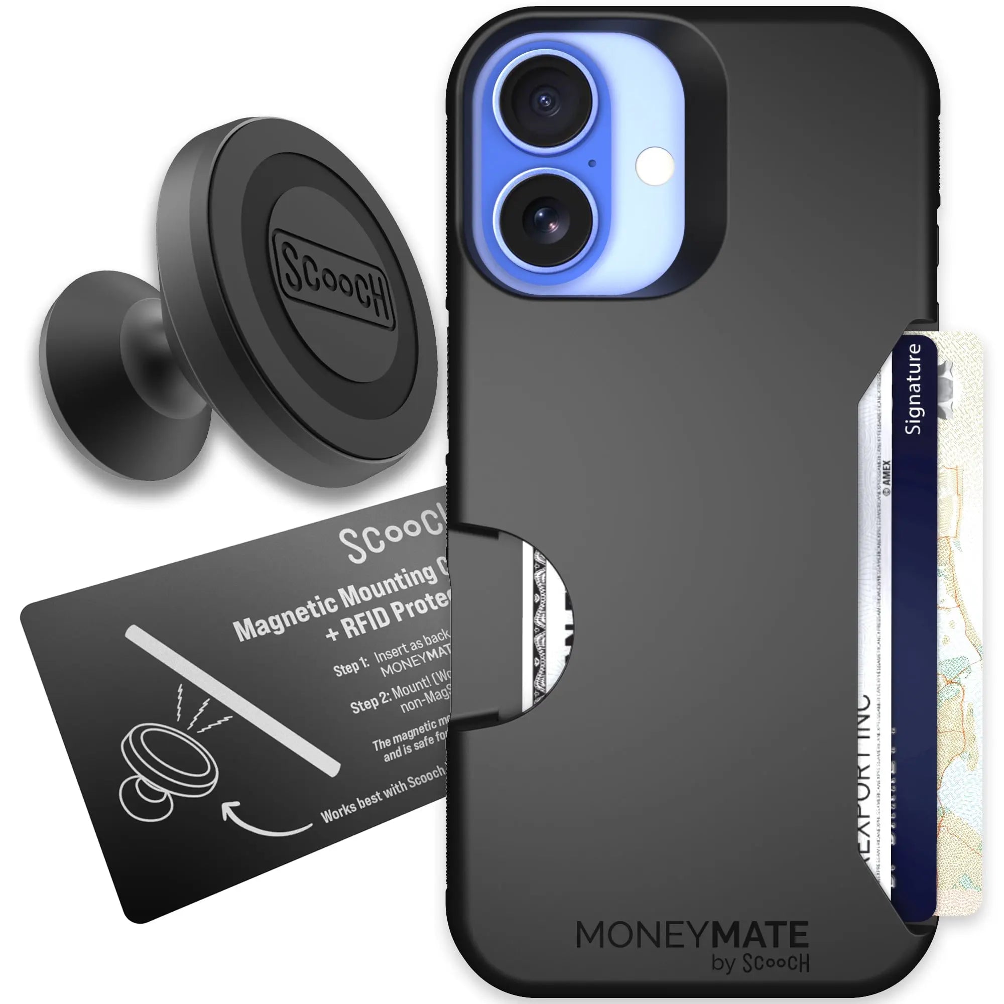 Scooch-Moneymate Starter Bundle for iPhone 16-Black