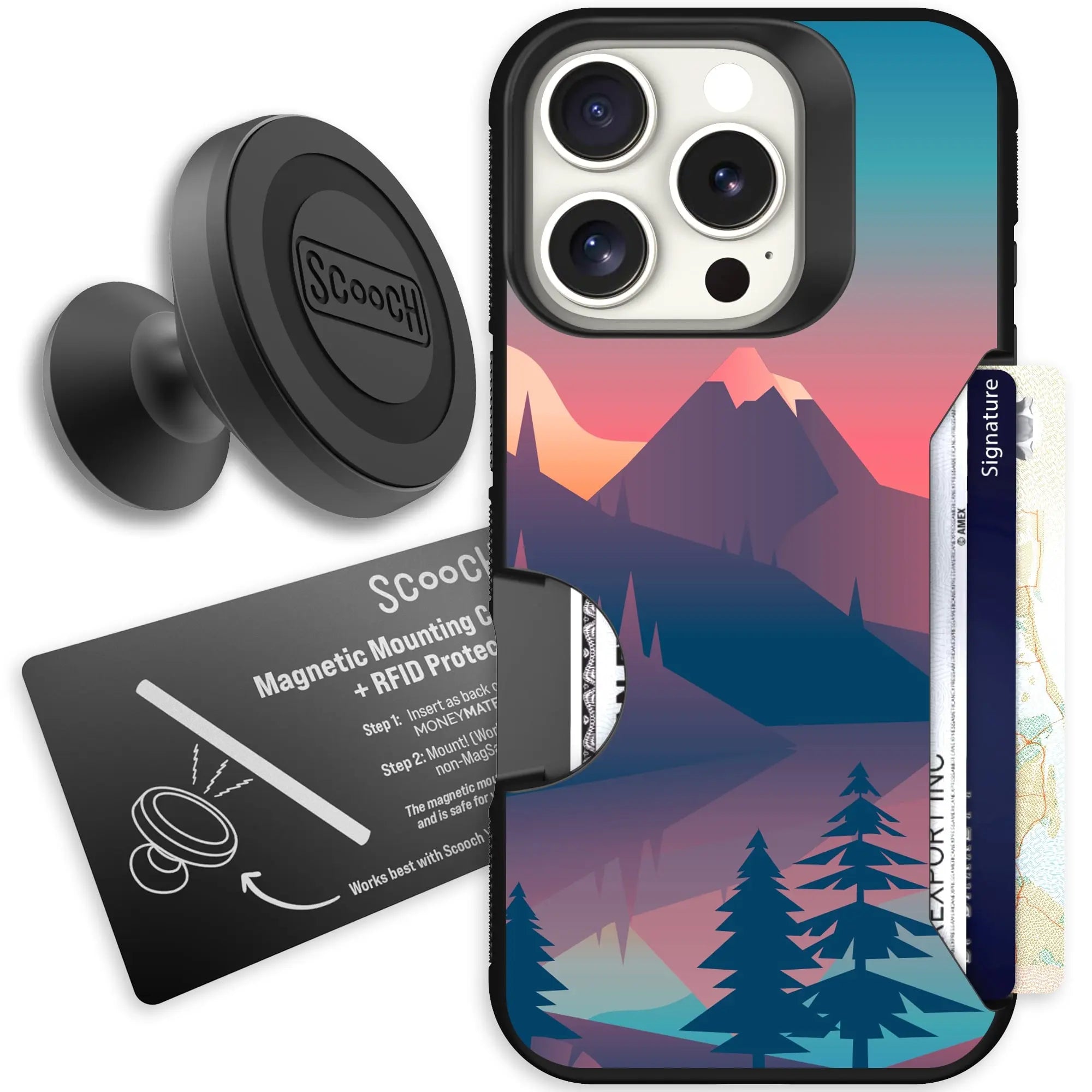 Scooch-Moneymate Starter Bundle for iPhone 16 Pro-Mountain-Range