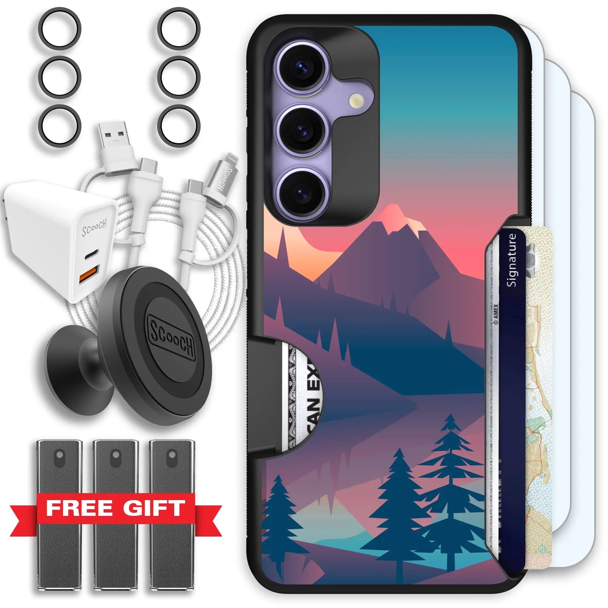 Scooch-Moneymate Ultimate Bundle for Samsung Galaxy S25-Mountain-Range