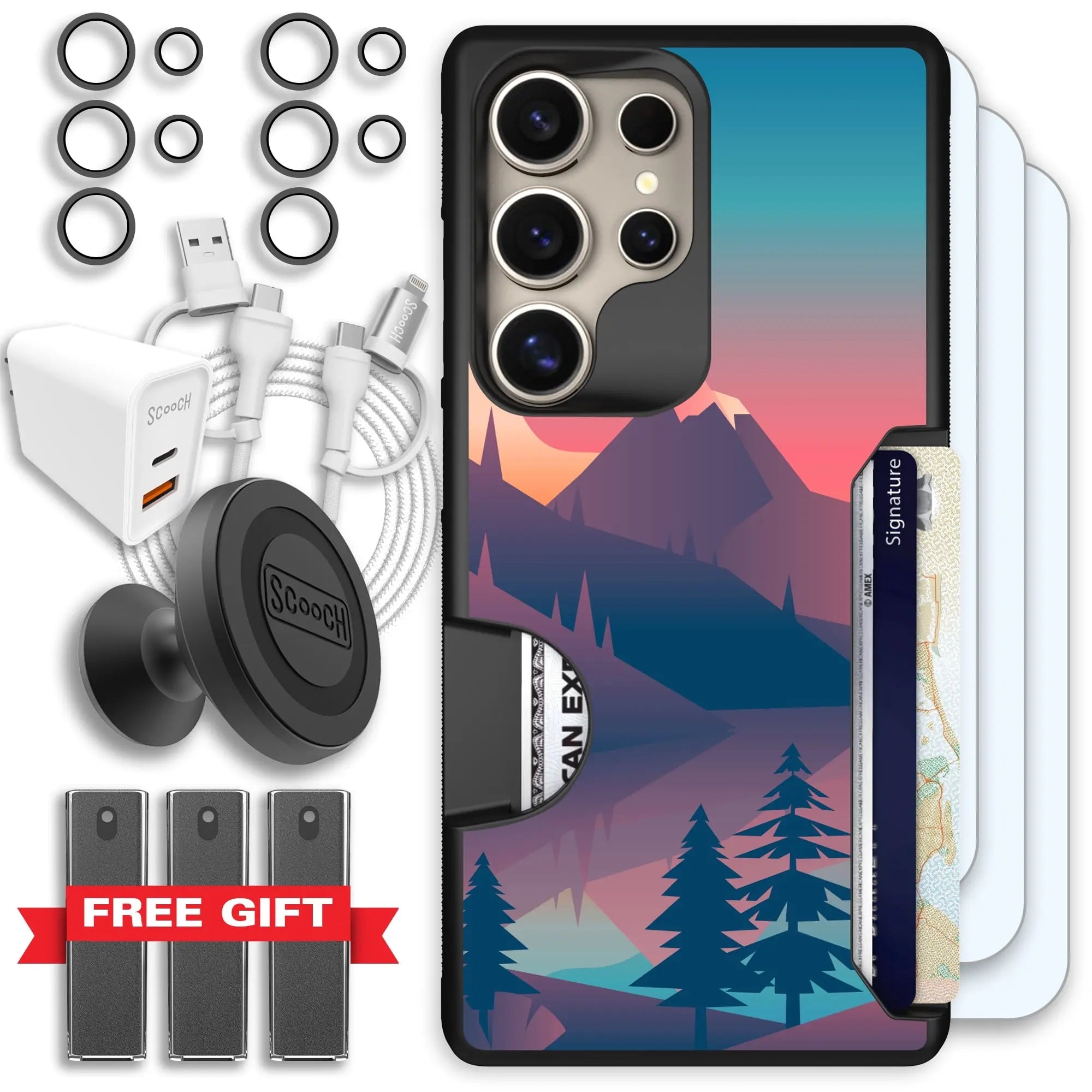 Scooch-Moneymate Ultimate Bundle for Samsung Galaxy S25 Ultra-Mountain-Range