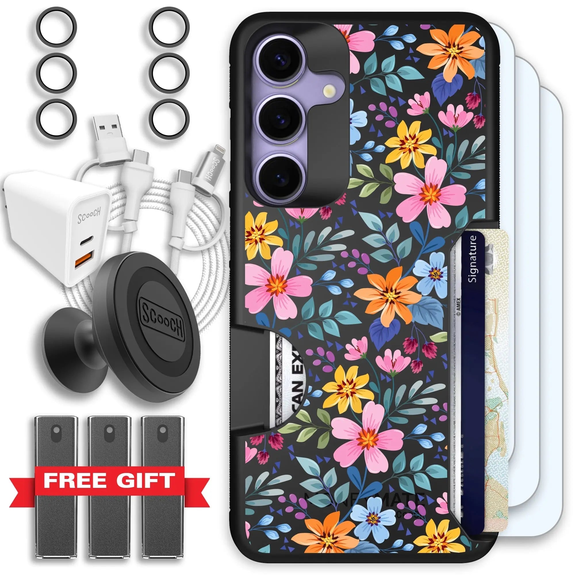 Scooch-Moneymate Ultimate Bundle for Samsung Galaxy S25+-Full-Bloom