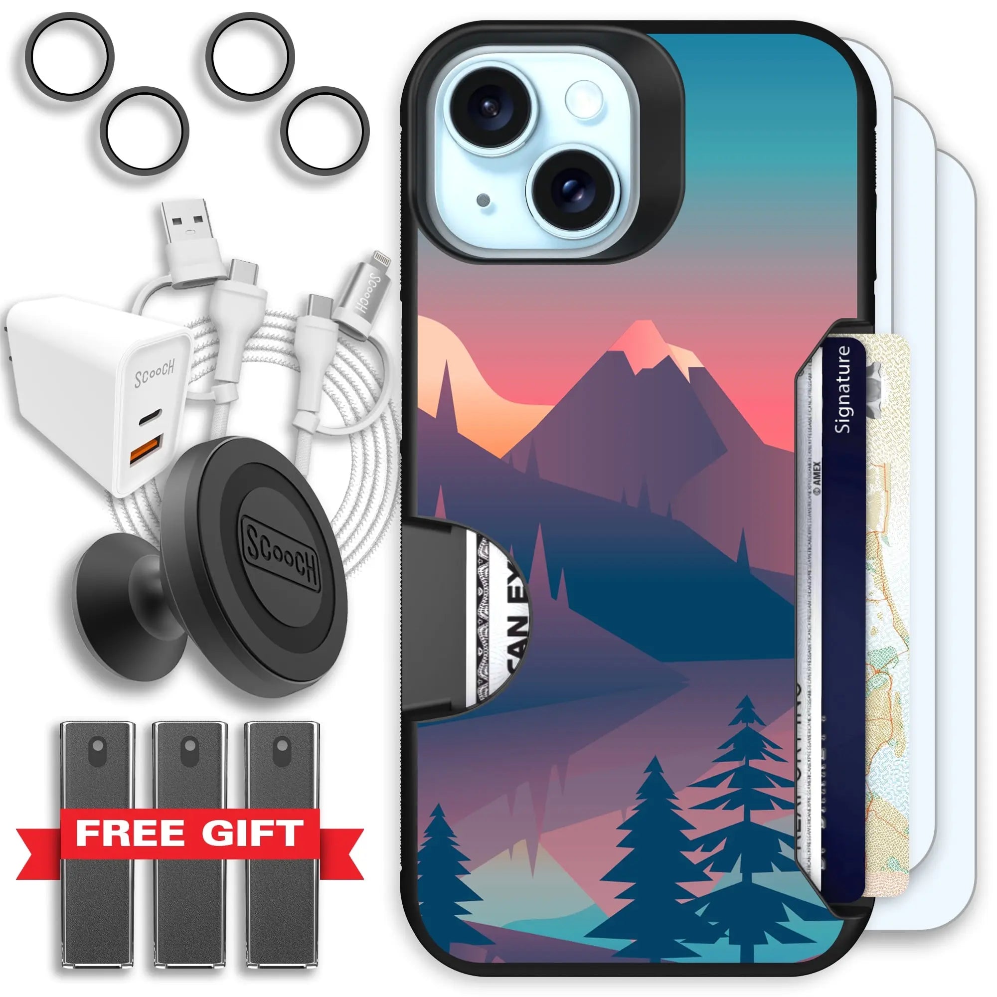Scooch-Moneymate Ultimate Bundle for iPhone 15-Mountain-Range
