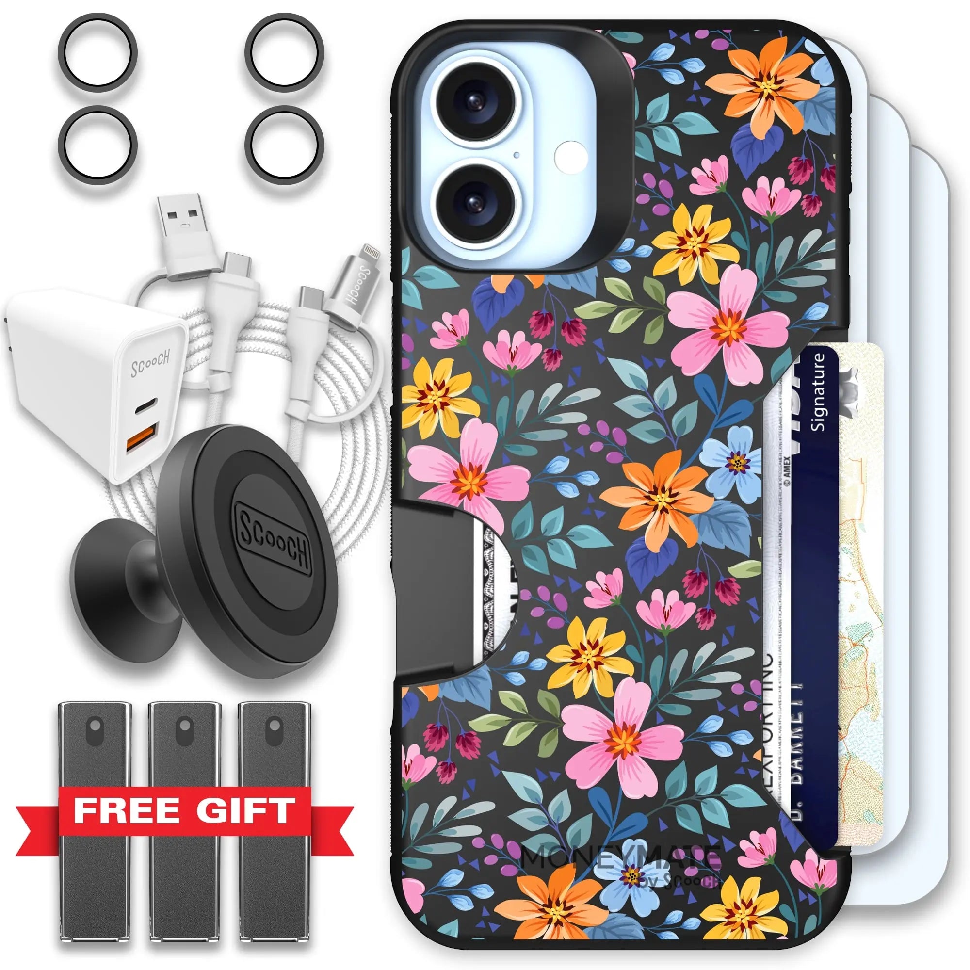 Scooch-Moneymate Ultimate Bundle for iPhone 16 Plus-Full-Bloom