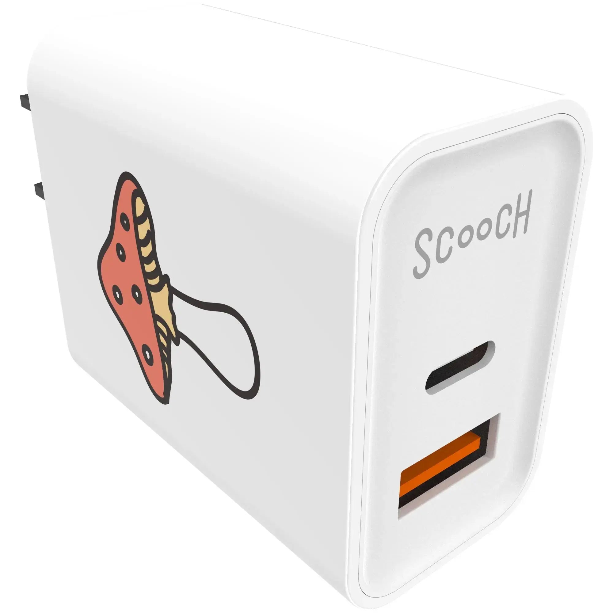 Scooch-JuicePlug - 20W Fast Charger with USB-A and USB-C Ports-Mushroom-Single