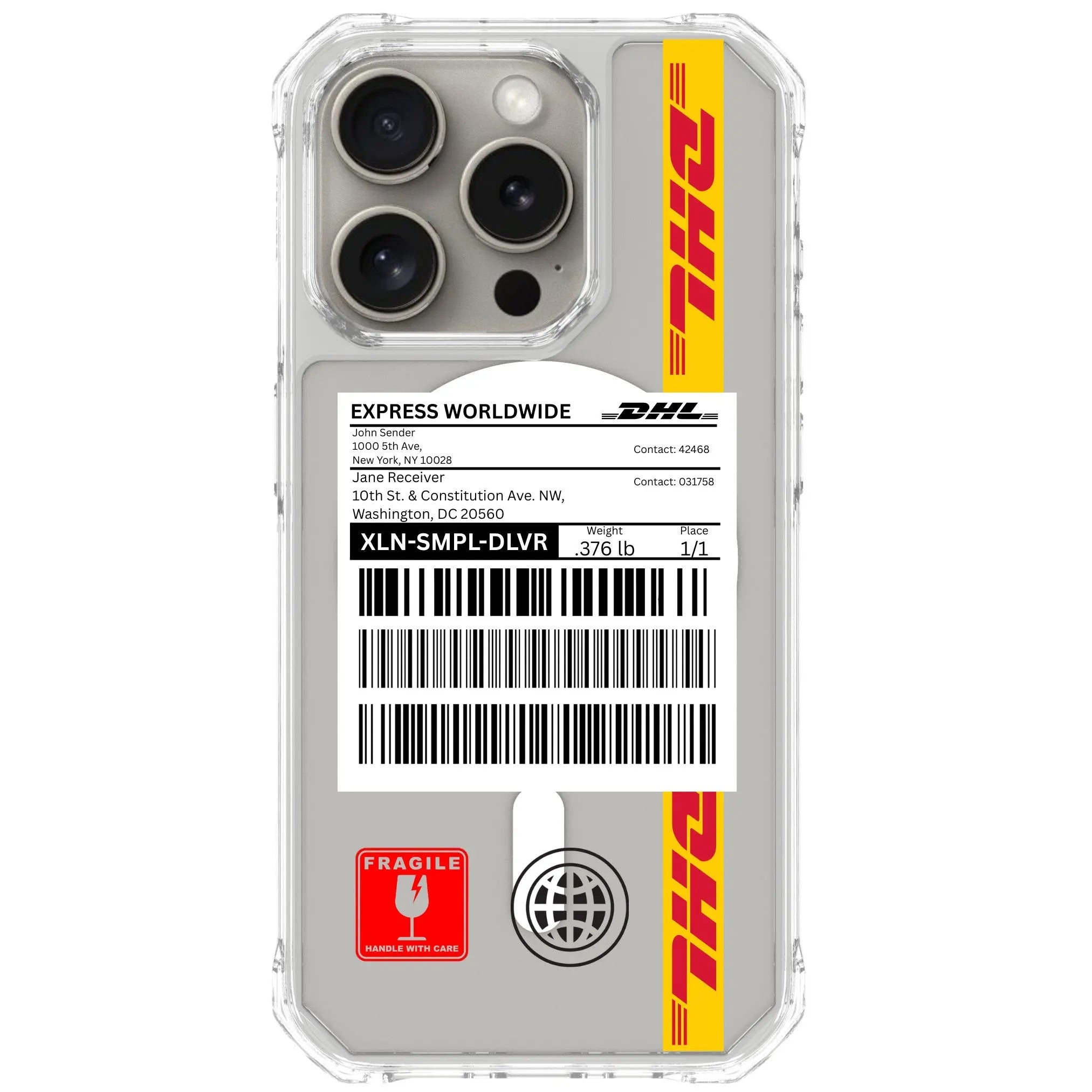 Scooch-Scooch MagCase Compatible with MagSafe (DHL Designs)-iPhone 12 Mini / DHL Shipping Label