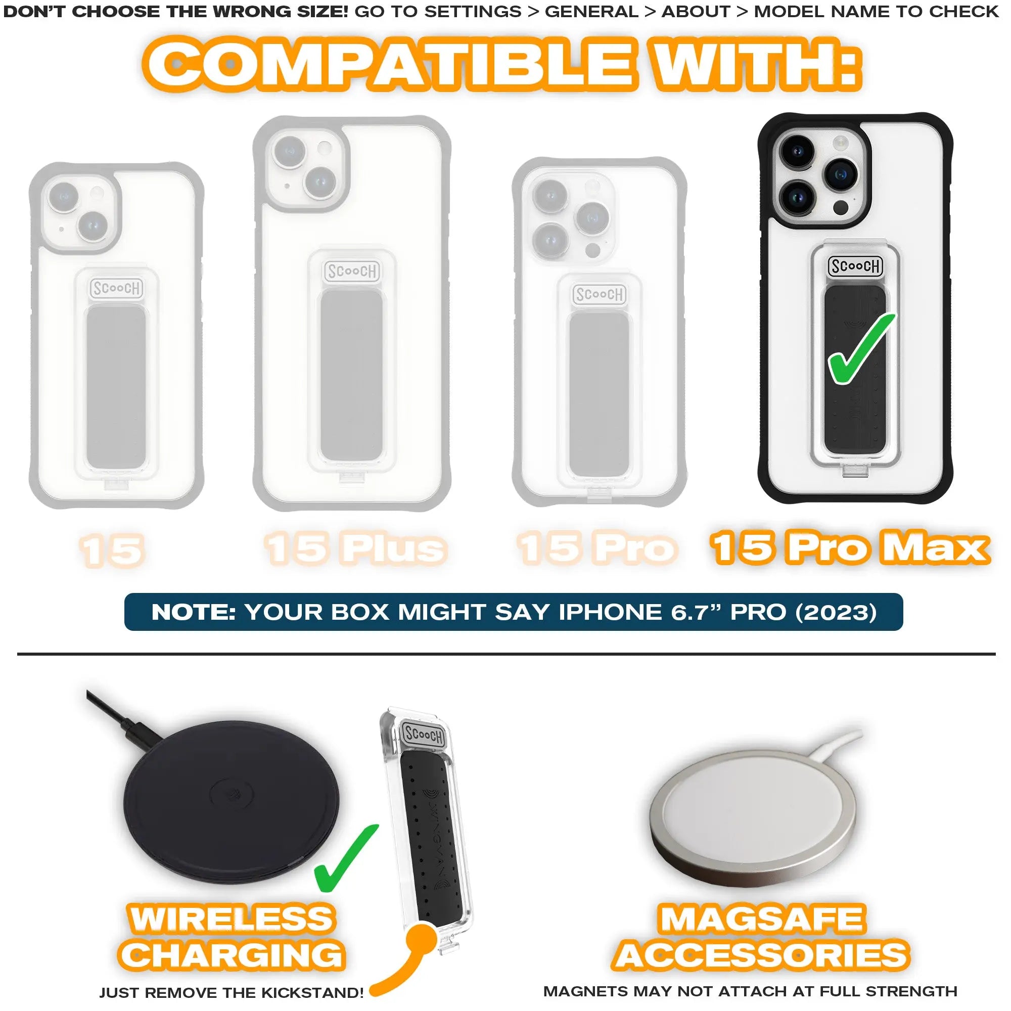 Scooch-Wingman Starter Bundle for iPhone 15 Pro Max-