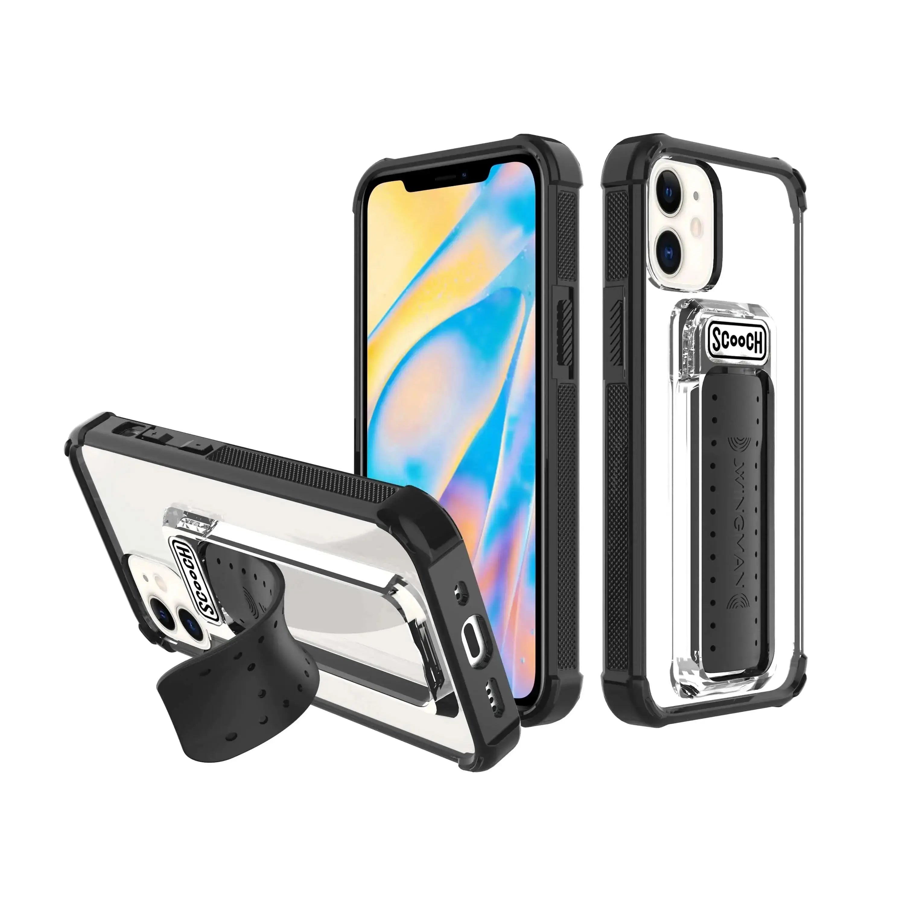Scooch-Wingman for iPhone 12 Mini-Tuxedo-Clear