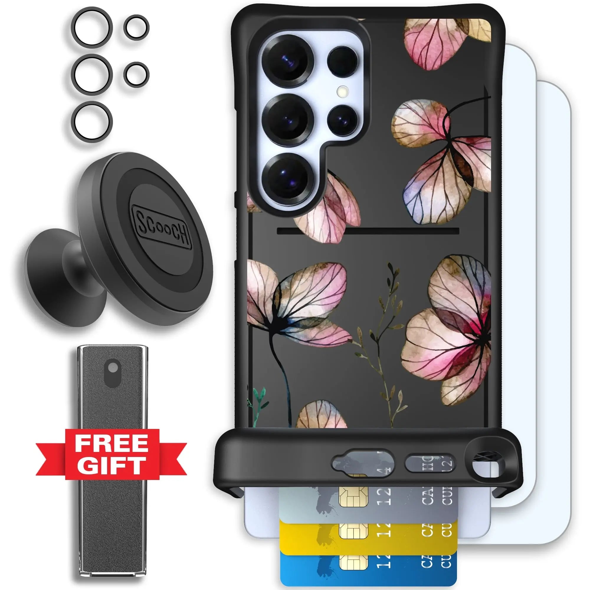 Scooch-Wingmate Defender Bundle for Samsung Galaxy S25 Ultra-Dried-Flowers