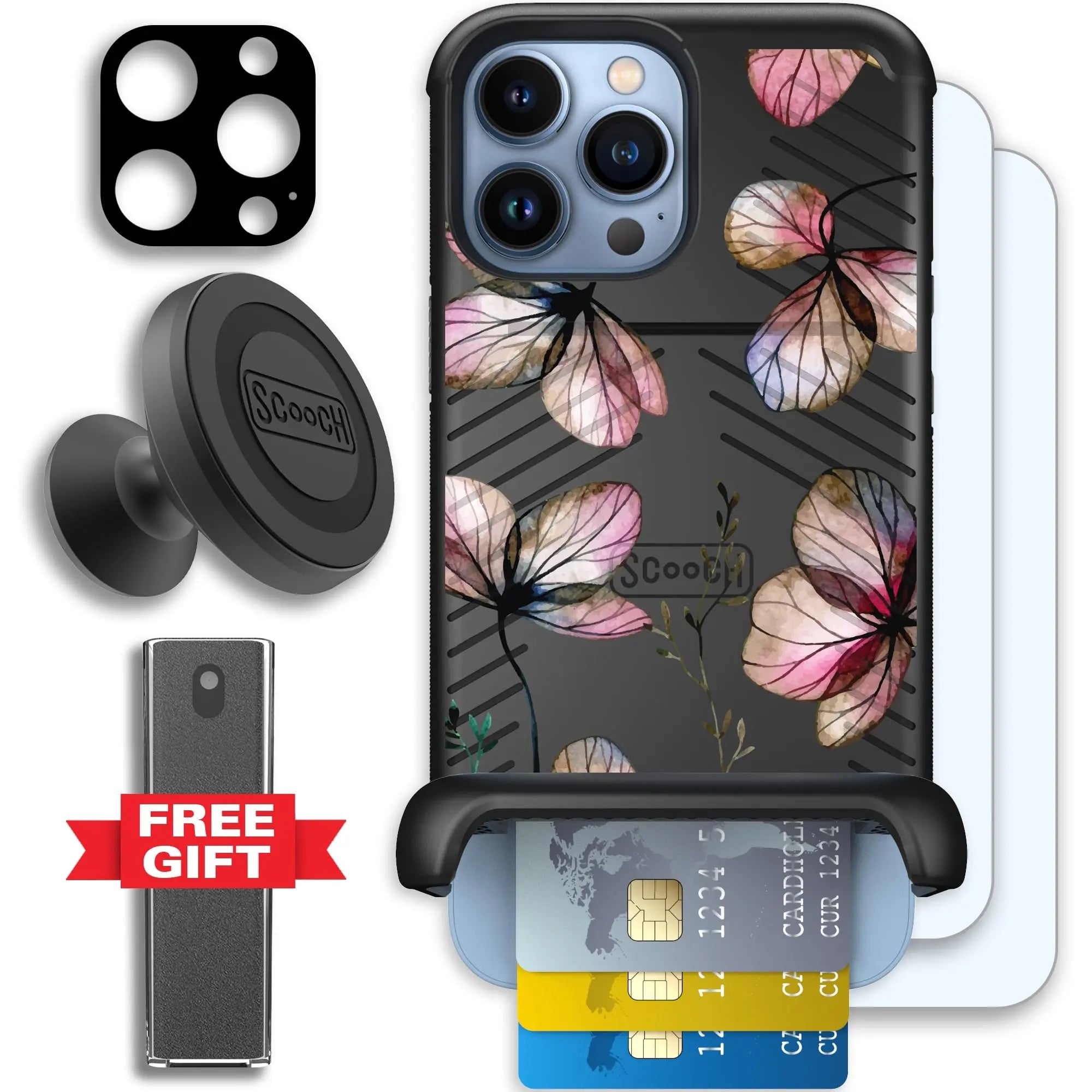 Scooch-Wingmate Defender Bundle for iPhone 13 Pro Max-Dried-Flowers