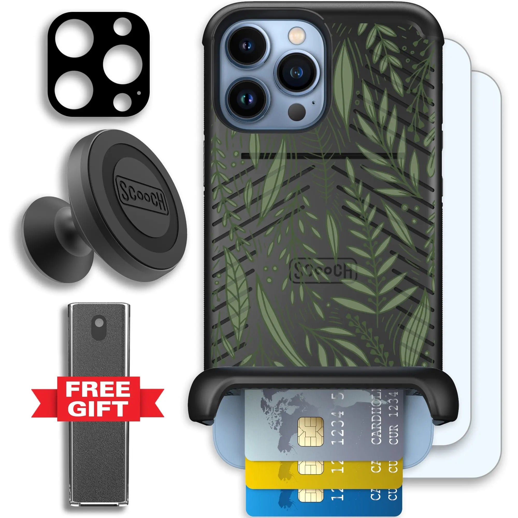 Scooch-Wingmate Defender Bundle for iPhone 13 Pro Max-Willow-Garden